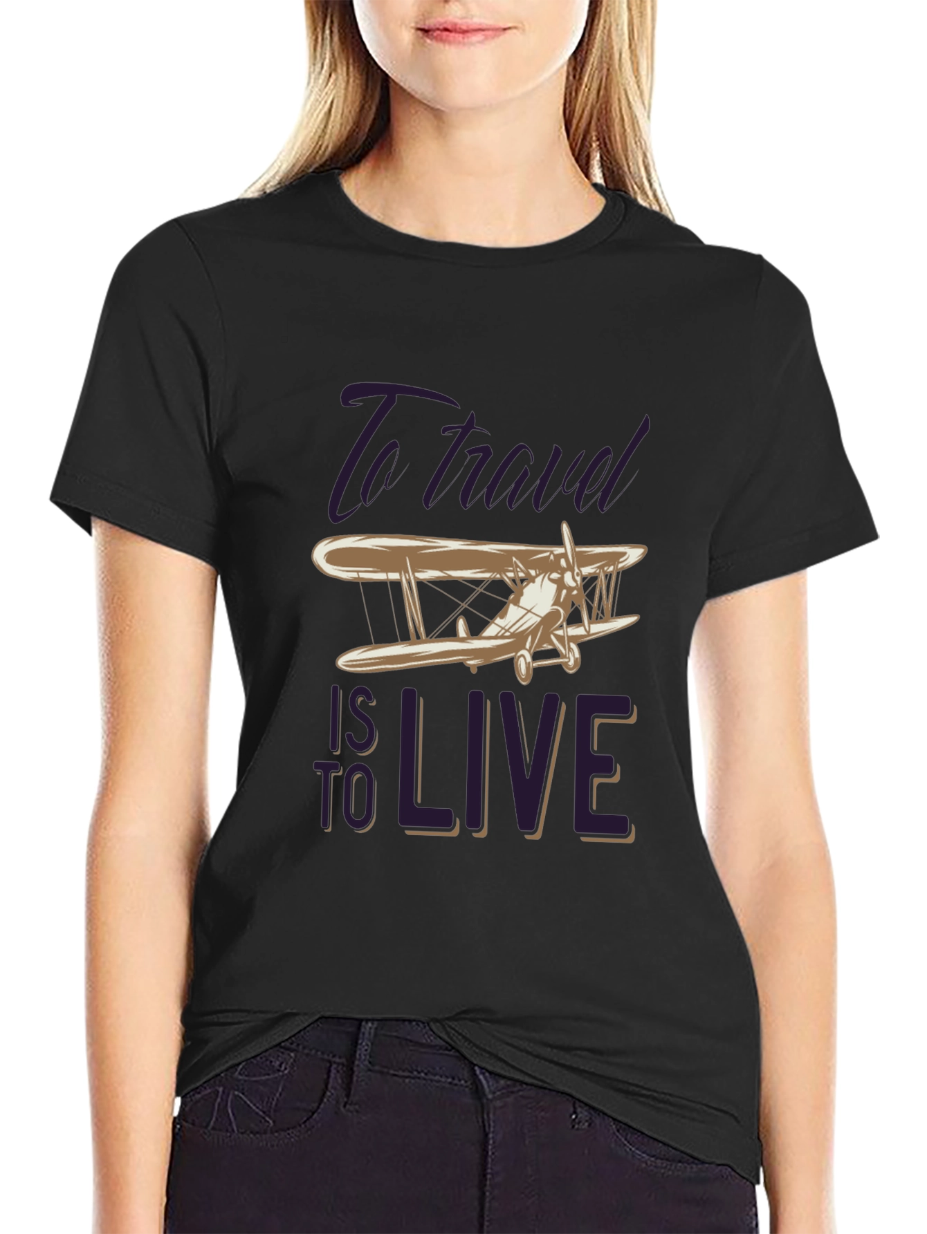 Travel to Live Graphic Tee - Black T-Shirt