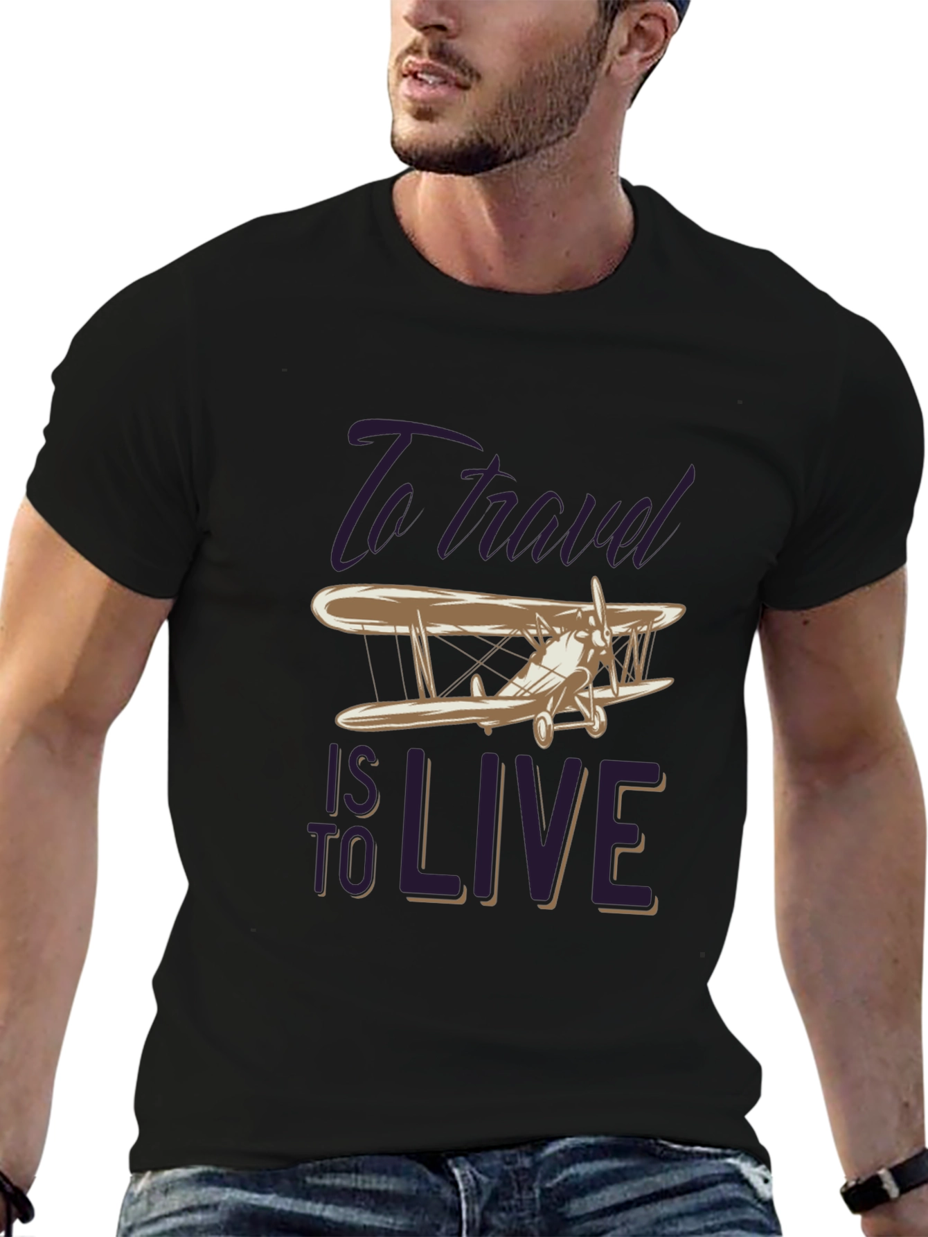 Travel to Live Graphic Tee - Black T-Shirt