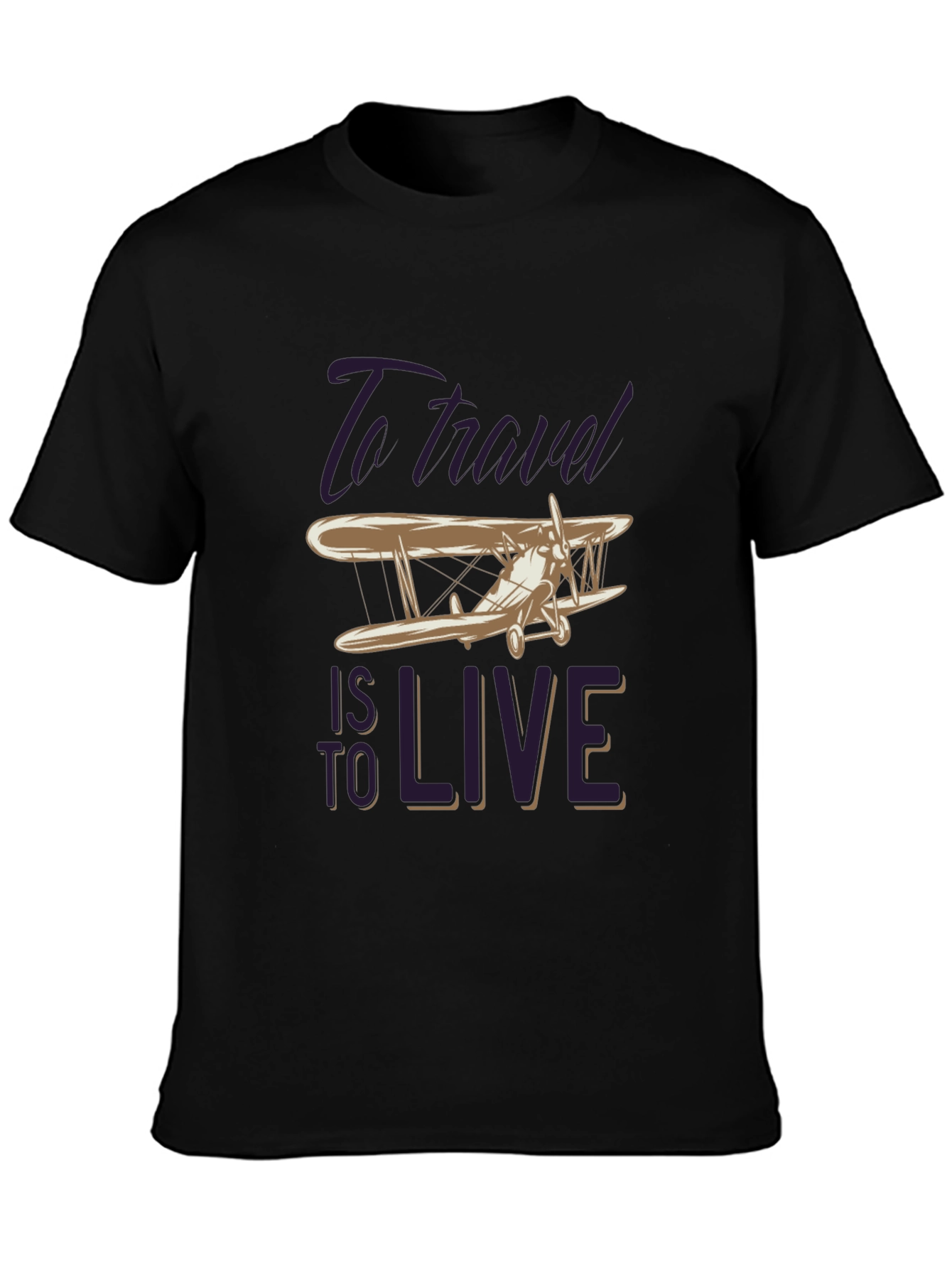 Travel to Live Graphic Tee - Black T-Shirt