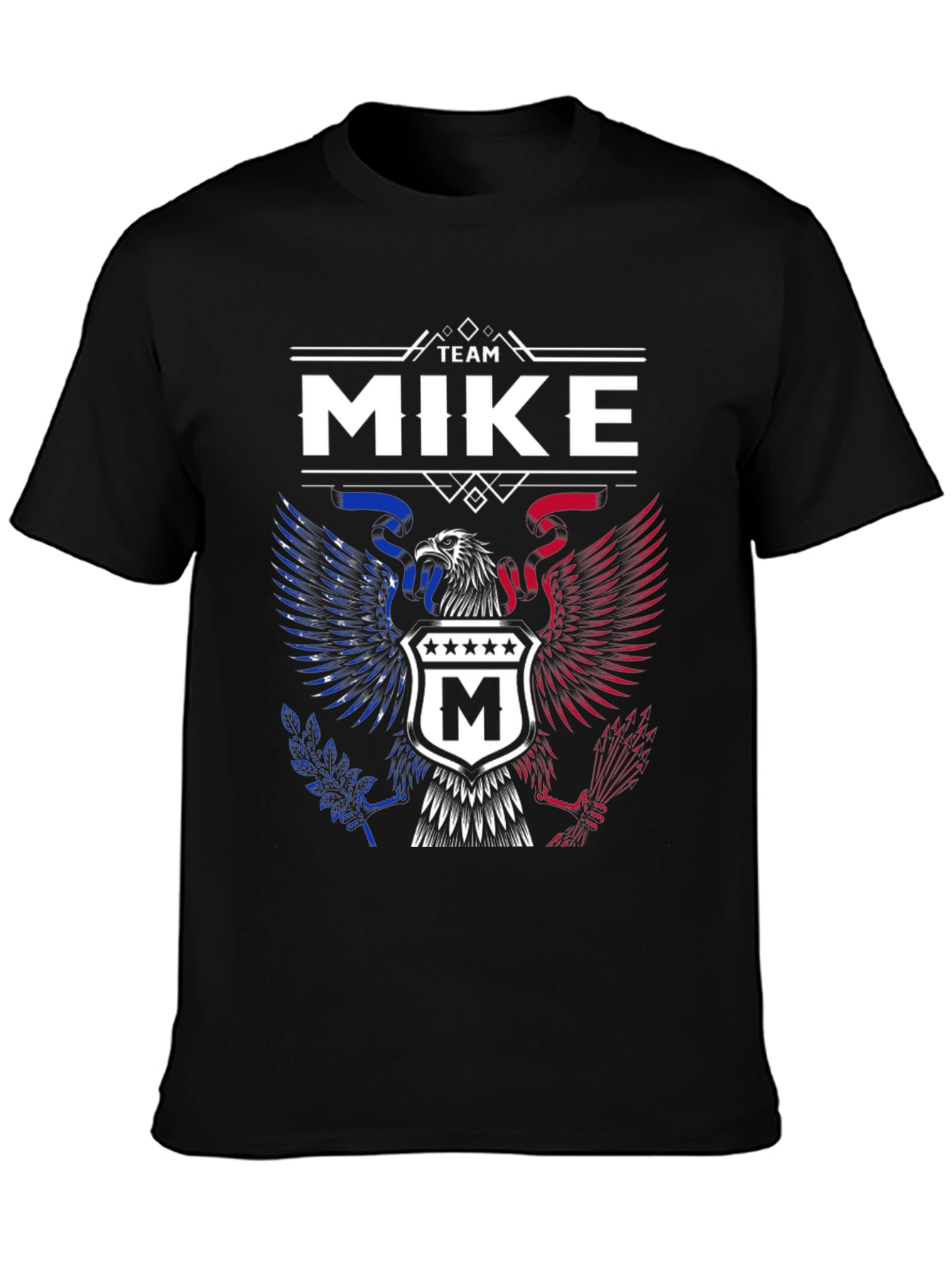 Team Mike Patriotic Eagle T-Shirt - Black