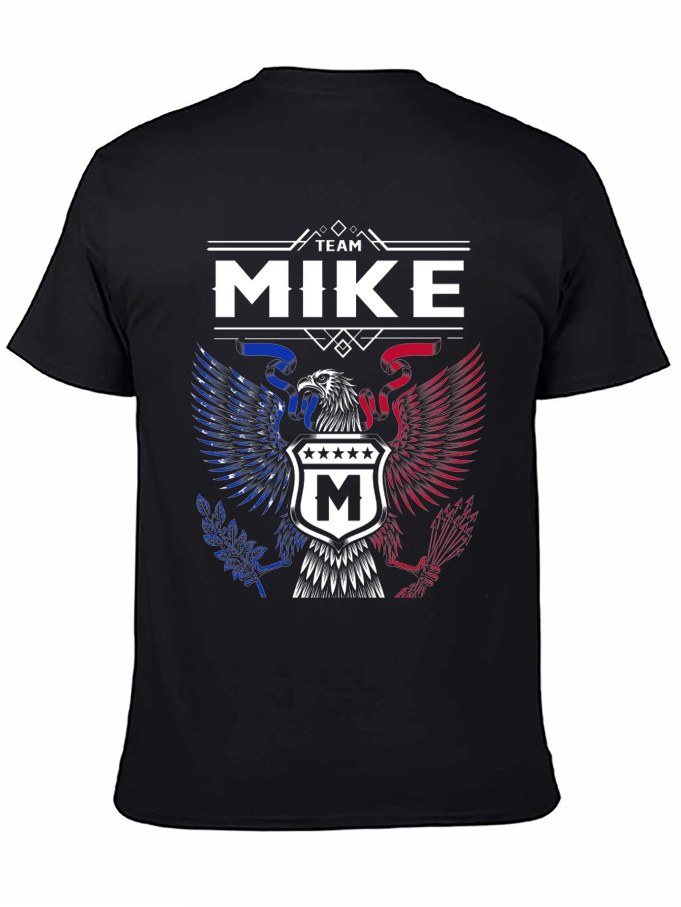 Team Mike Patriotic Eagle T-Shirt - Black