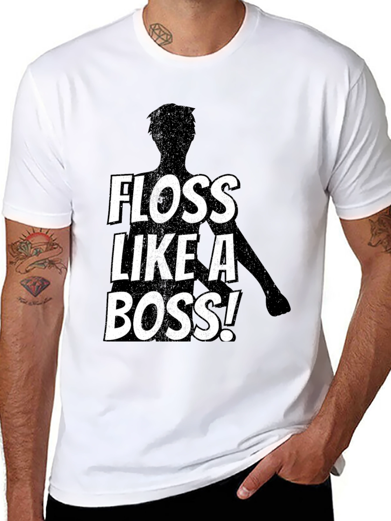 Floss Like A Boss Black T-Shirt