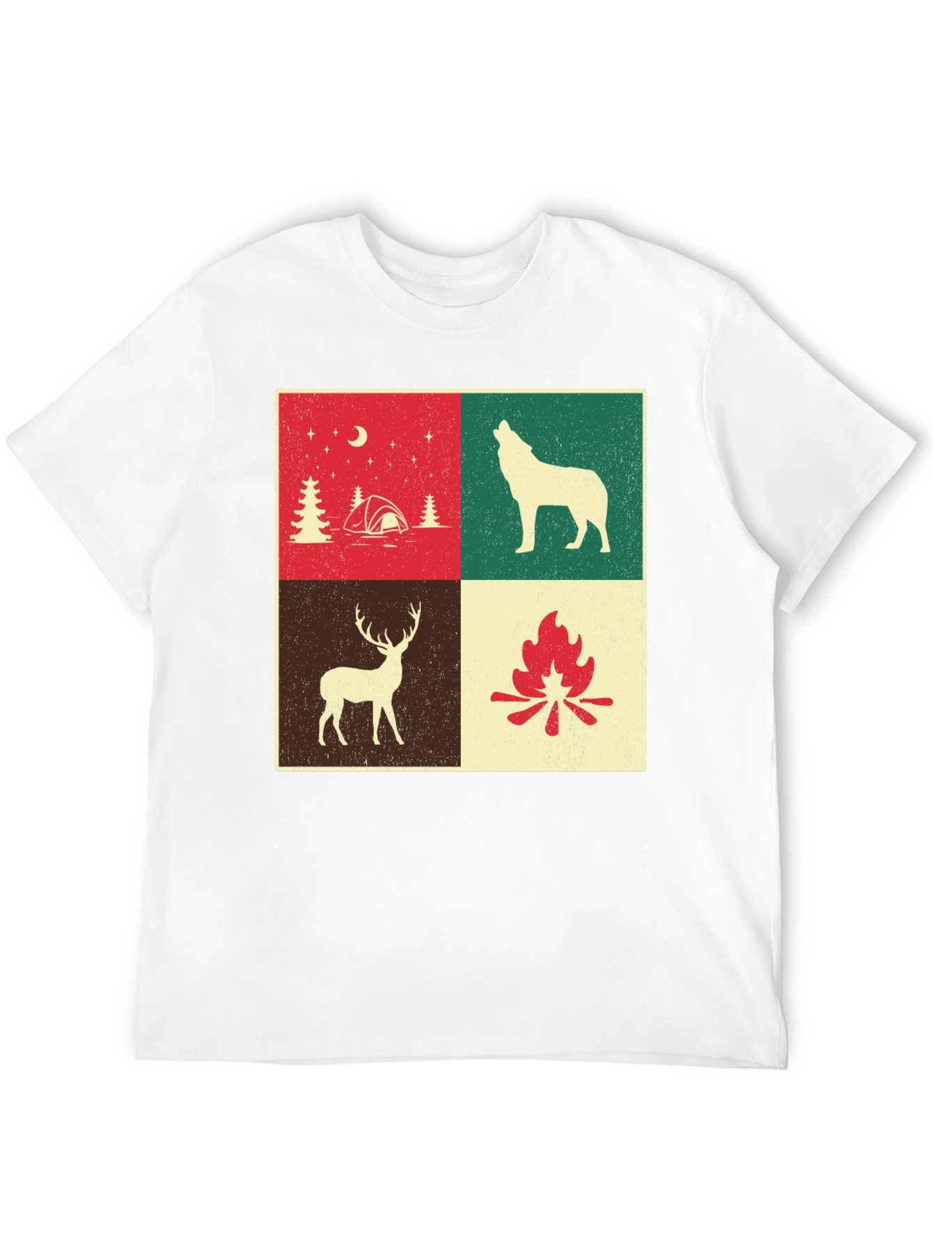 Camping Scene Graphic T-Shirt