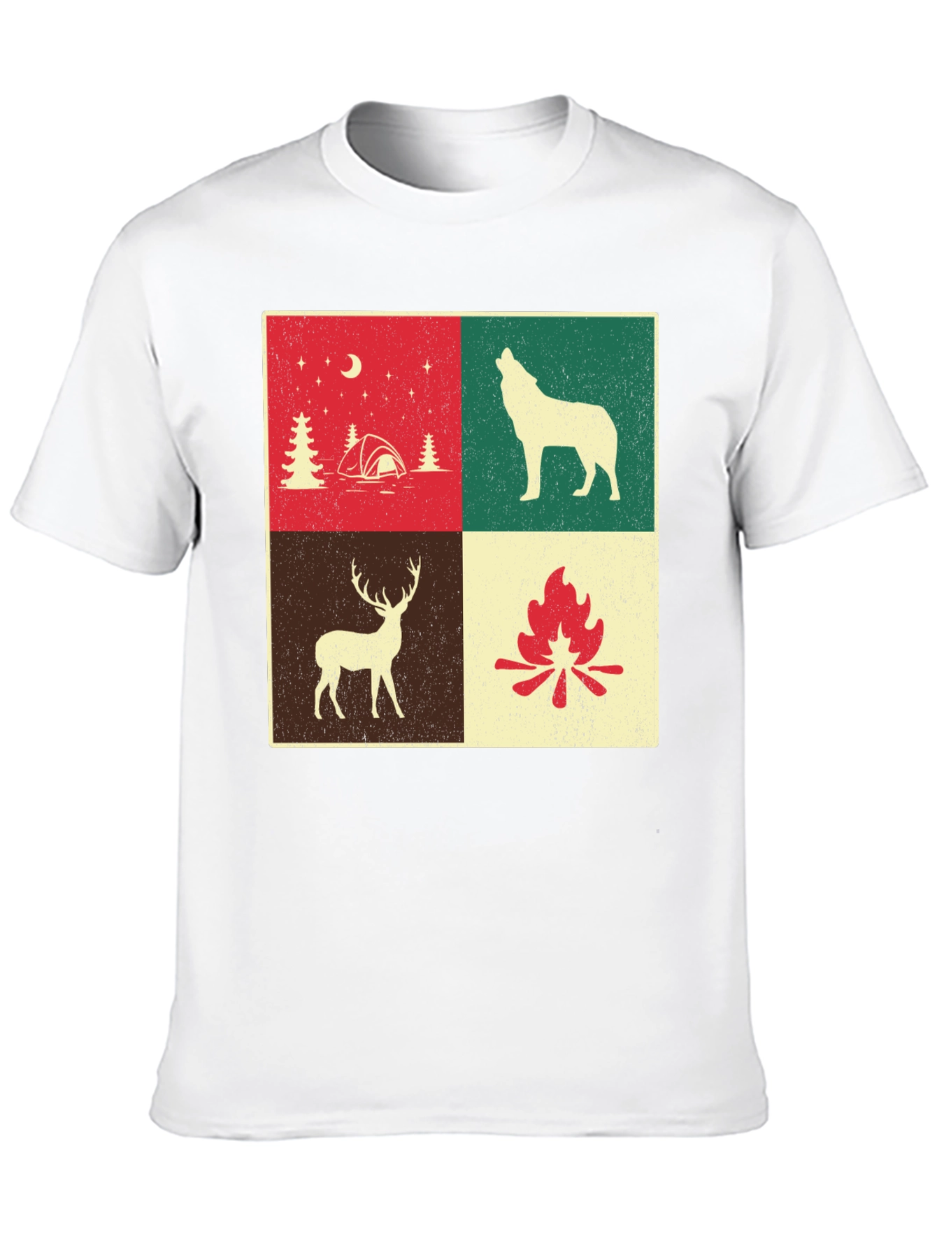 Camping Scene Graphic T-Shirt