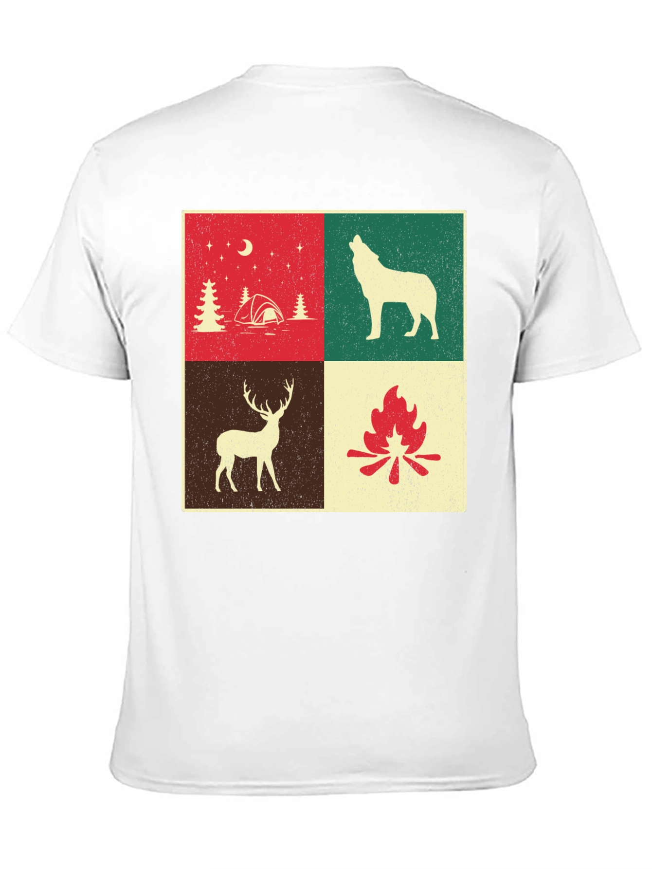 Camping Scene Graphic T-Shirt