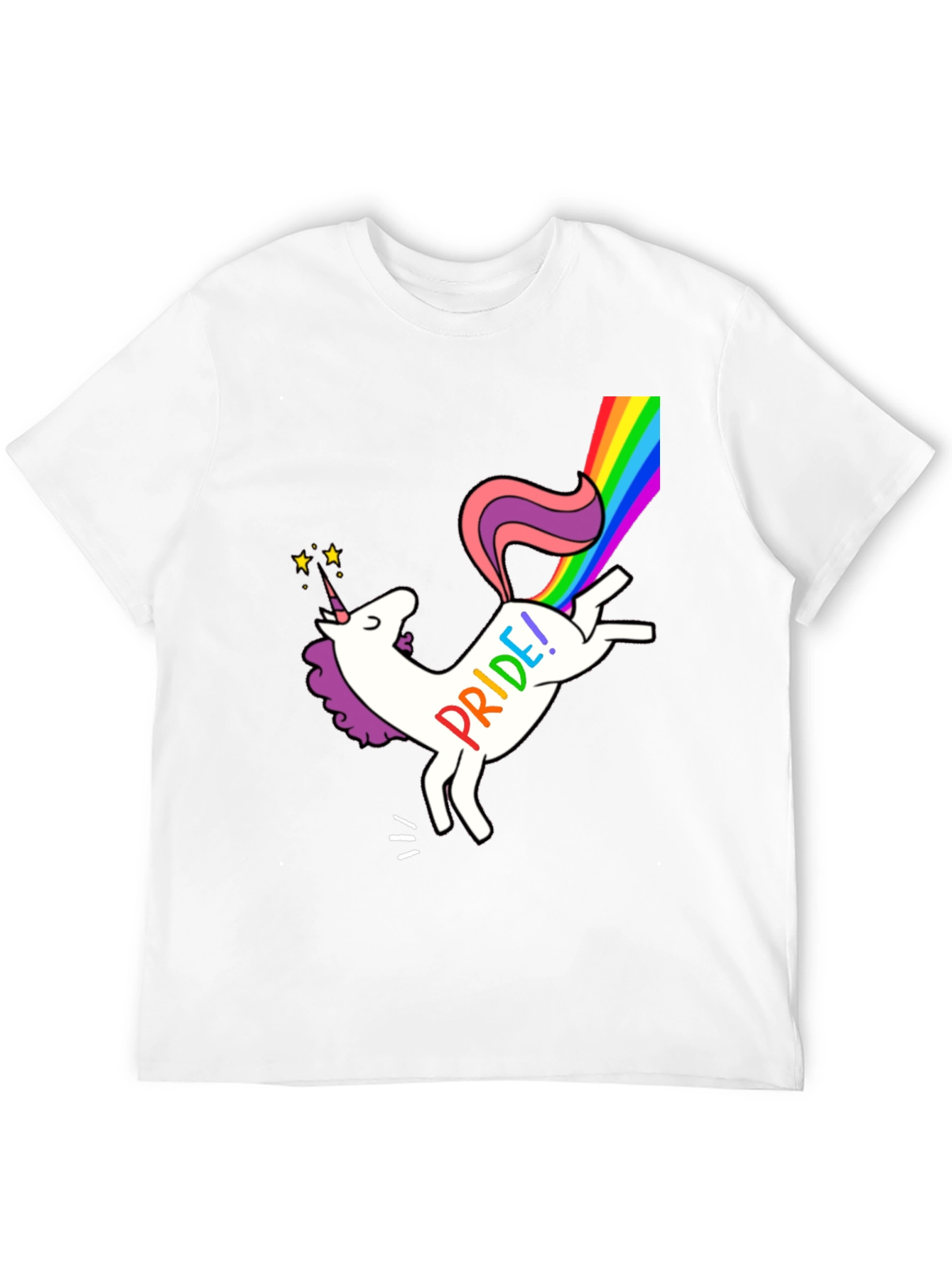Pride Unicorn Graphic Tee - Black