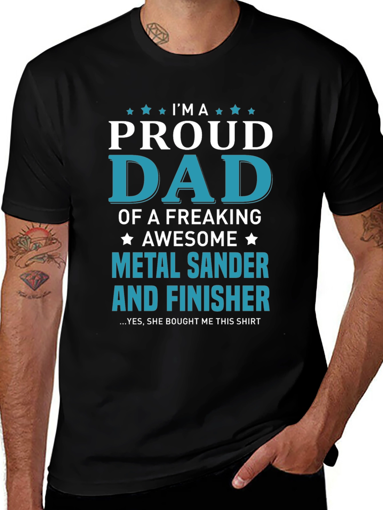 Proud Dad Metal Sander & Finisher Graphic T-Shirt