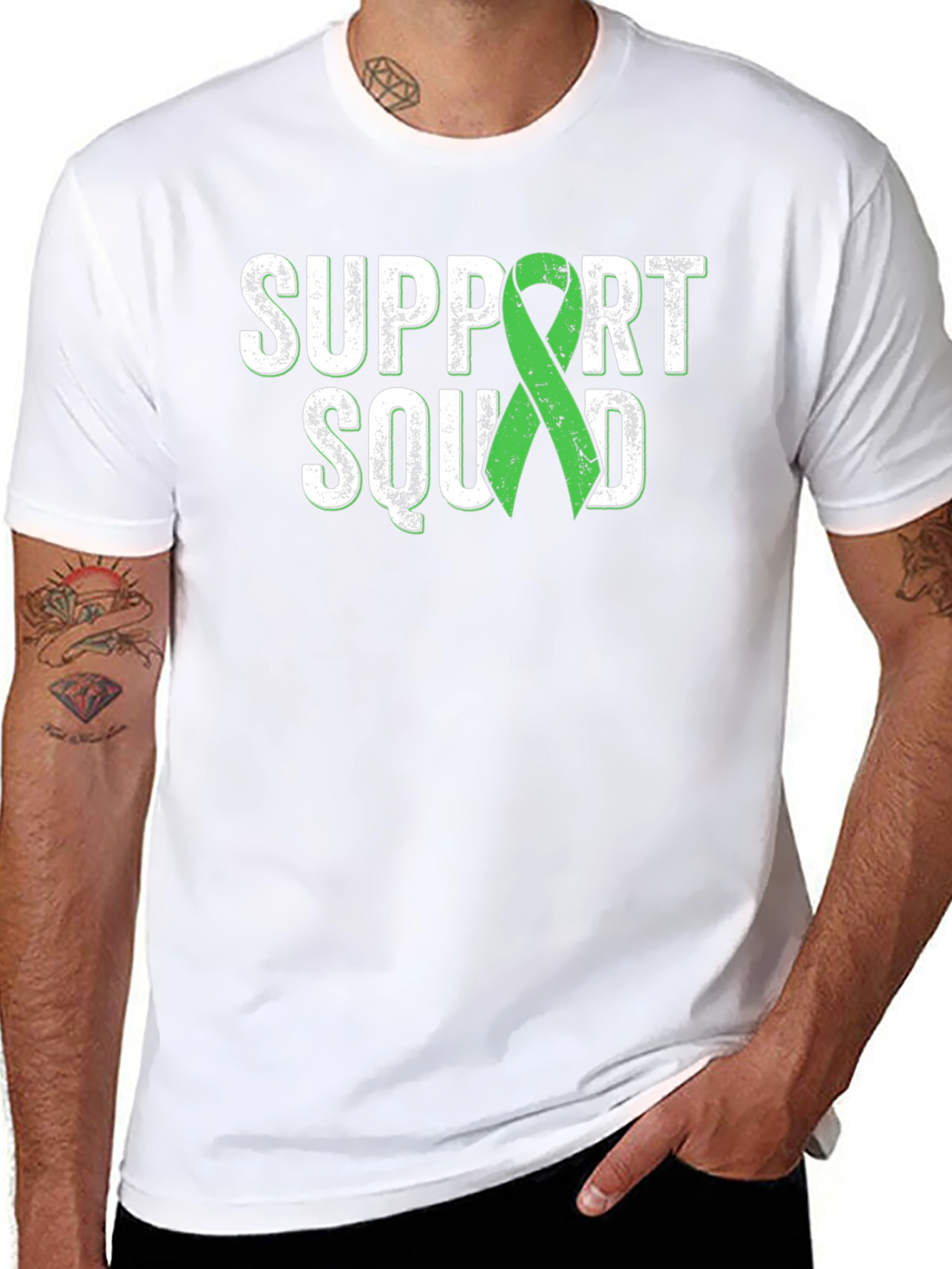 Support Squad T-Shirt - Green Ribbon