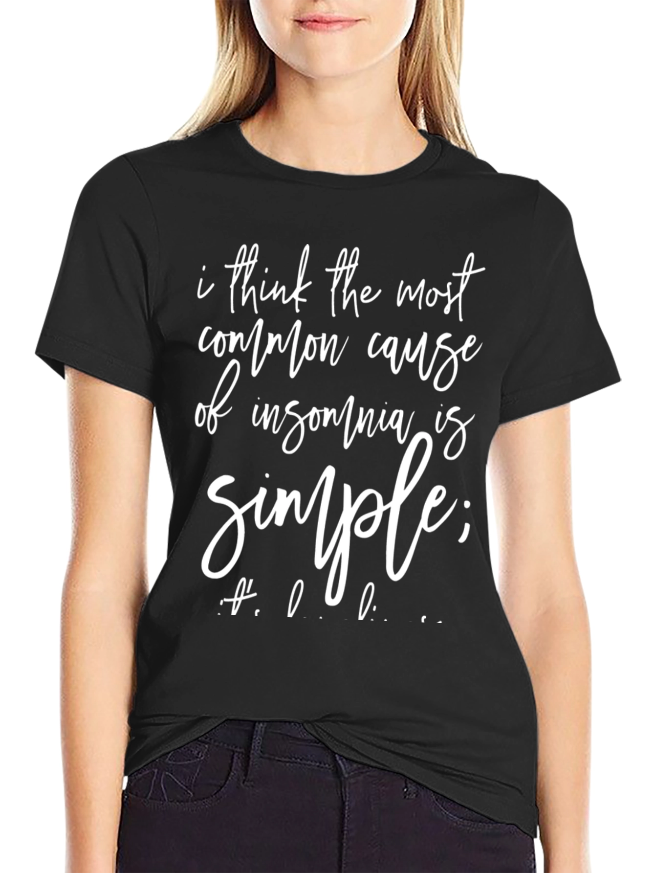 Insomnia Cause Graphic Tee - Black
