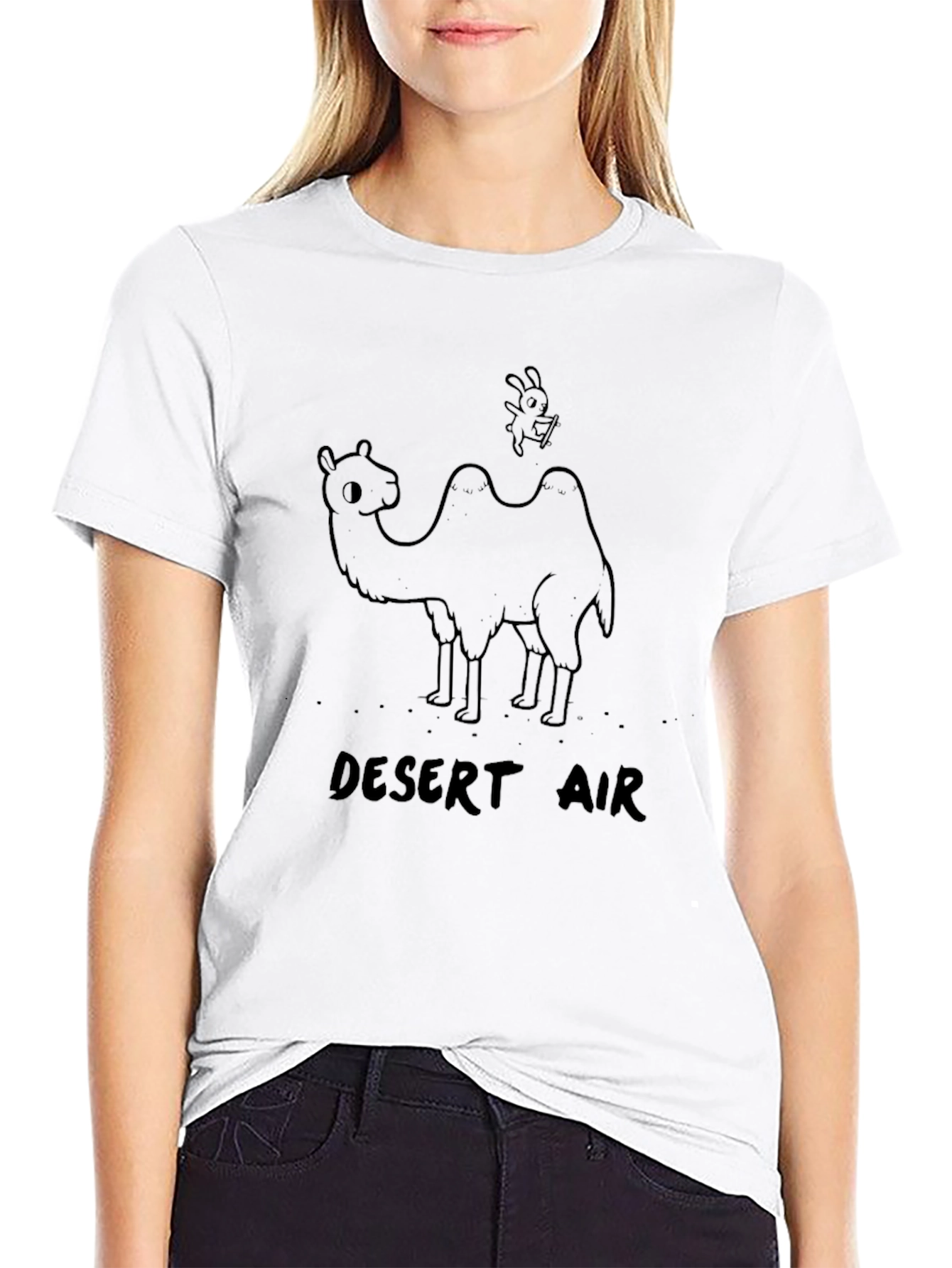 Desert Air Graphic T-Shirt - Camel & Bunny Tee