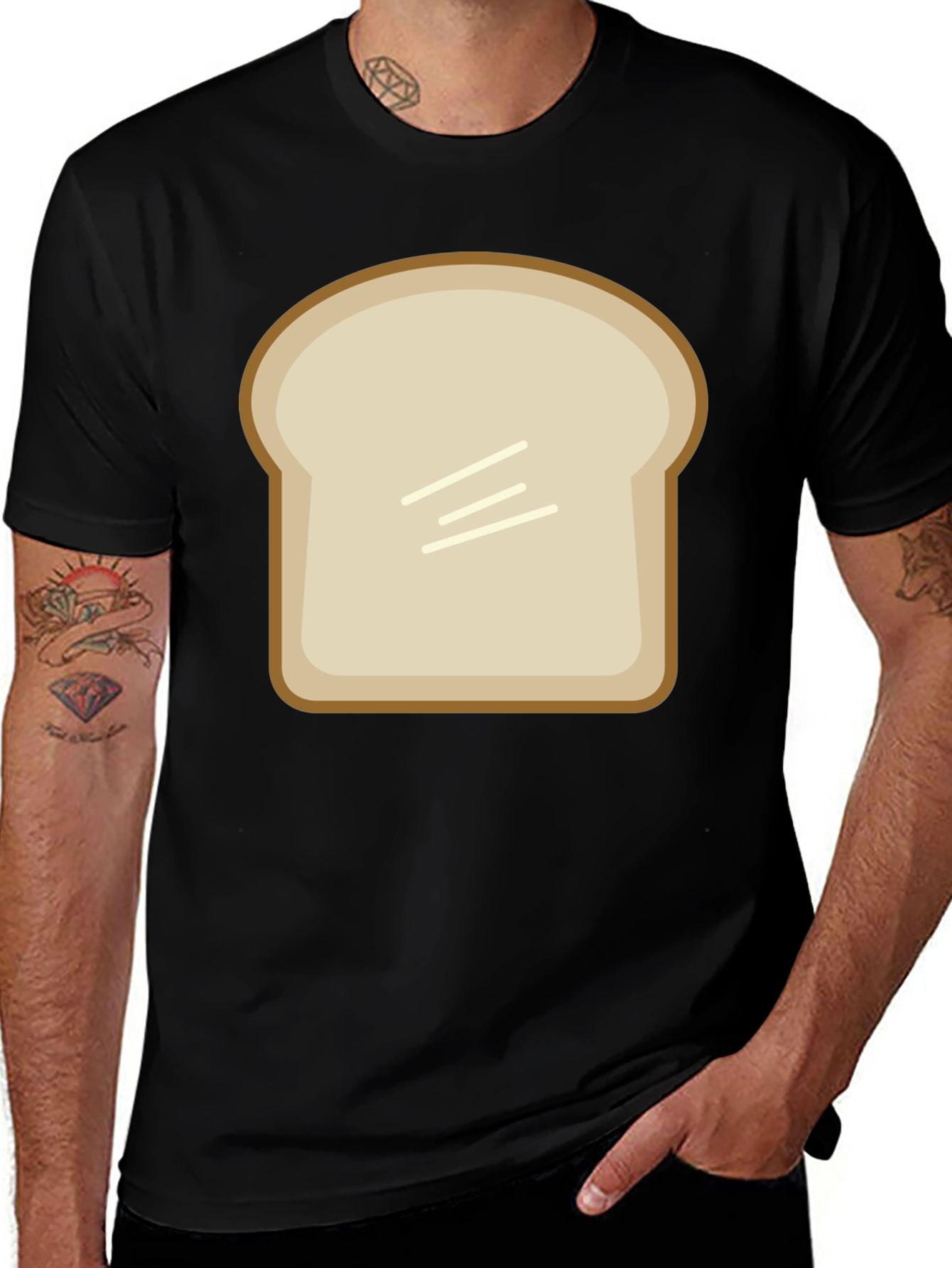 Funny Slice of Toast Graphic T-Shirt
