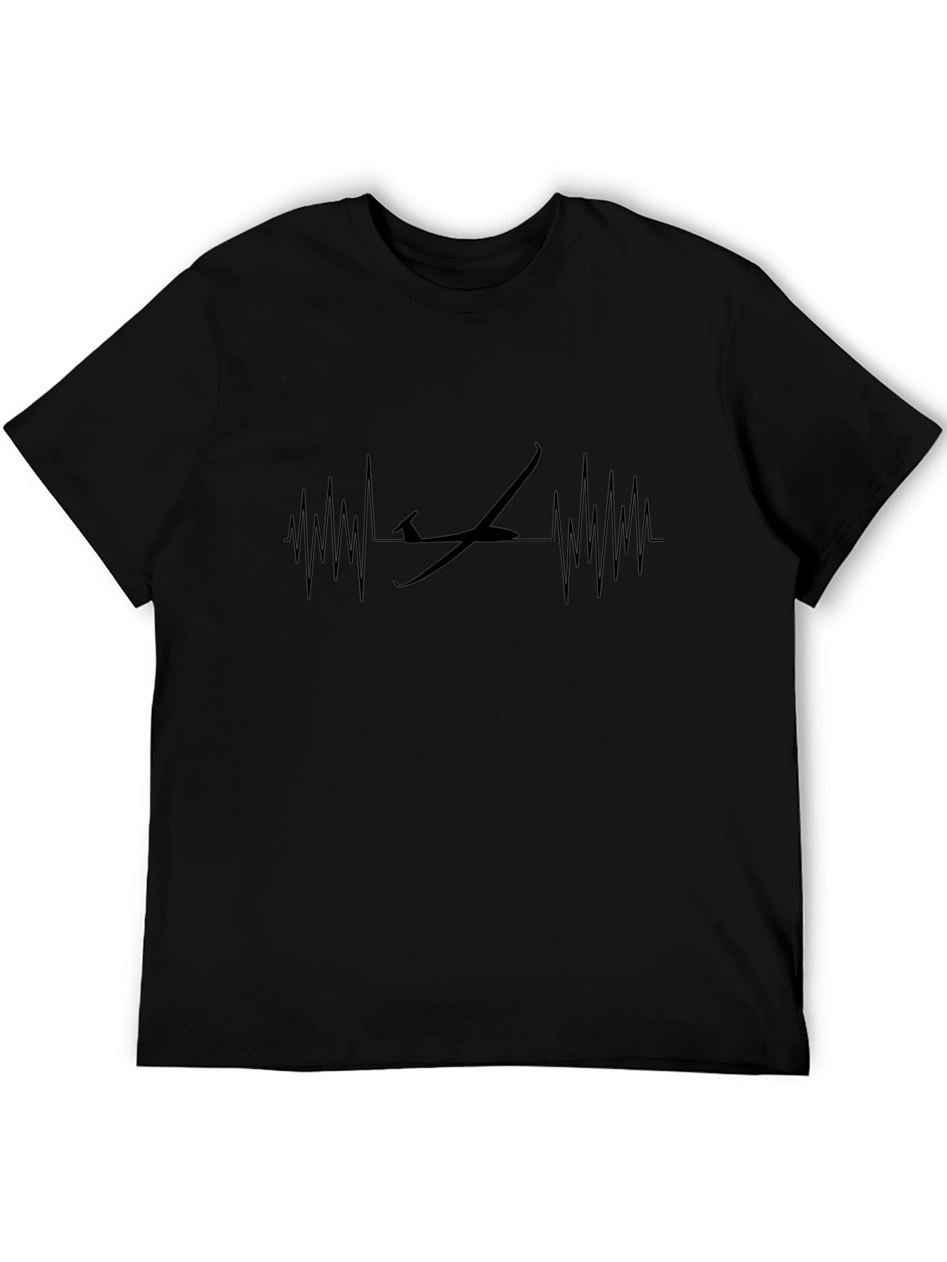 Glider Heartbeat Graphic Tee - Black