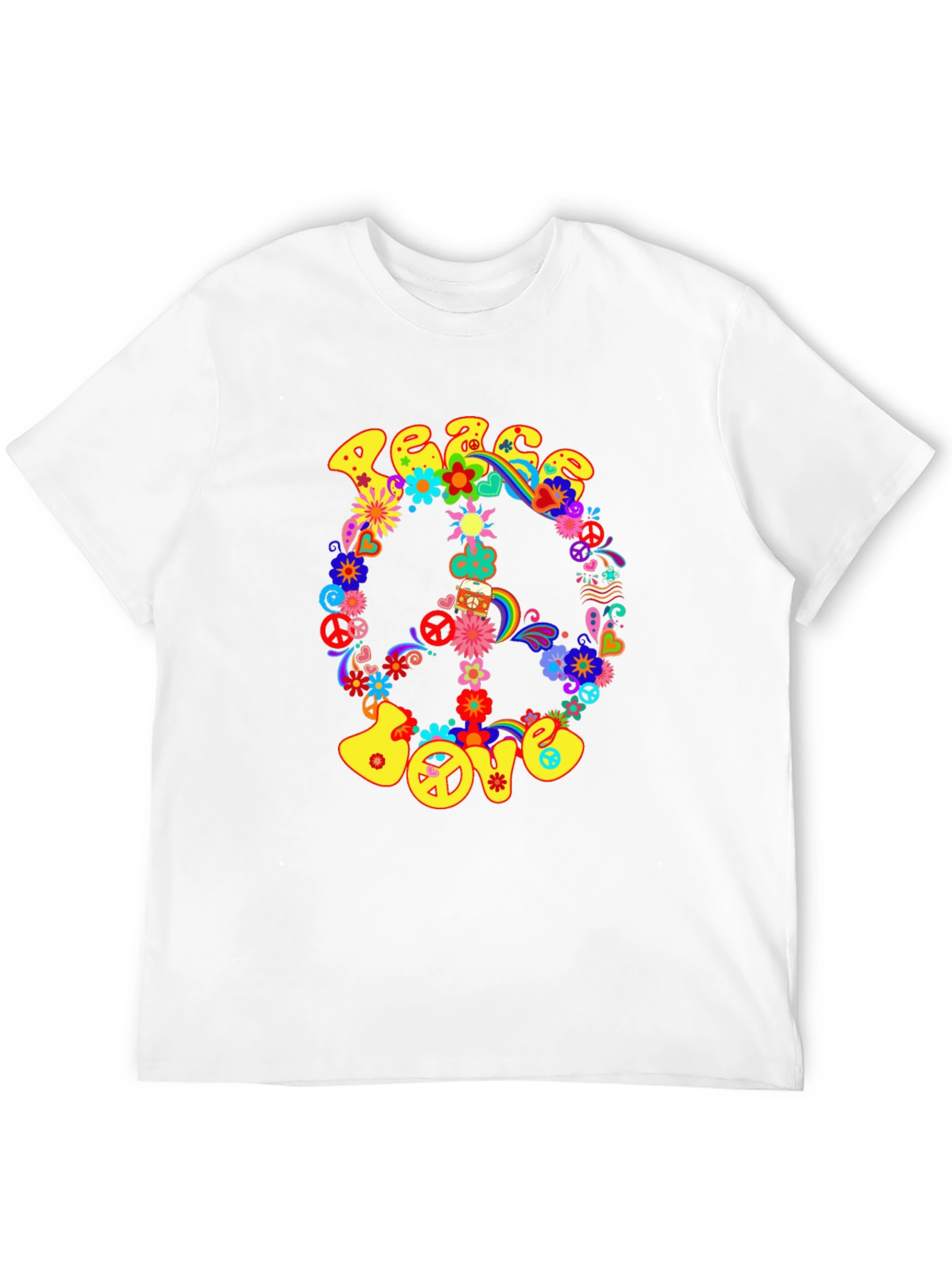 Peace & Love Graphic T-Shirt - Retro Style