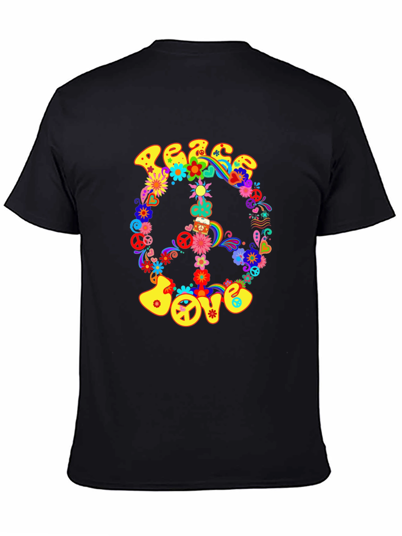 Peace & Love Graphic T-Shirt - Retro Style