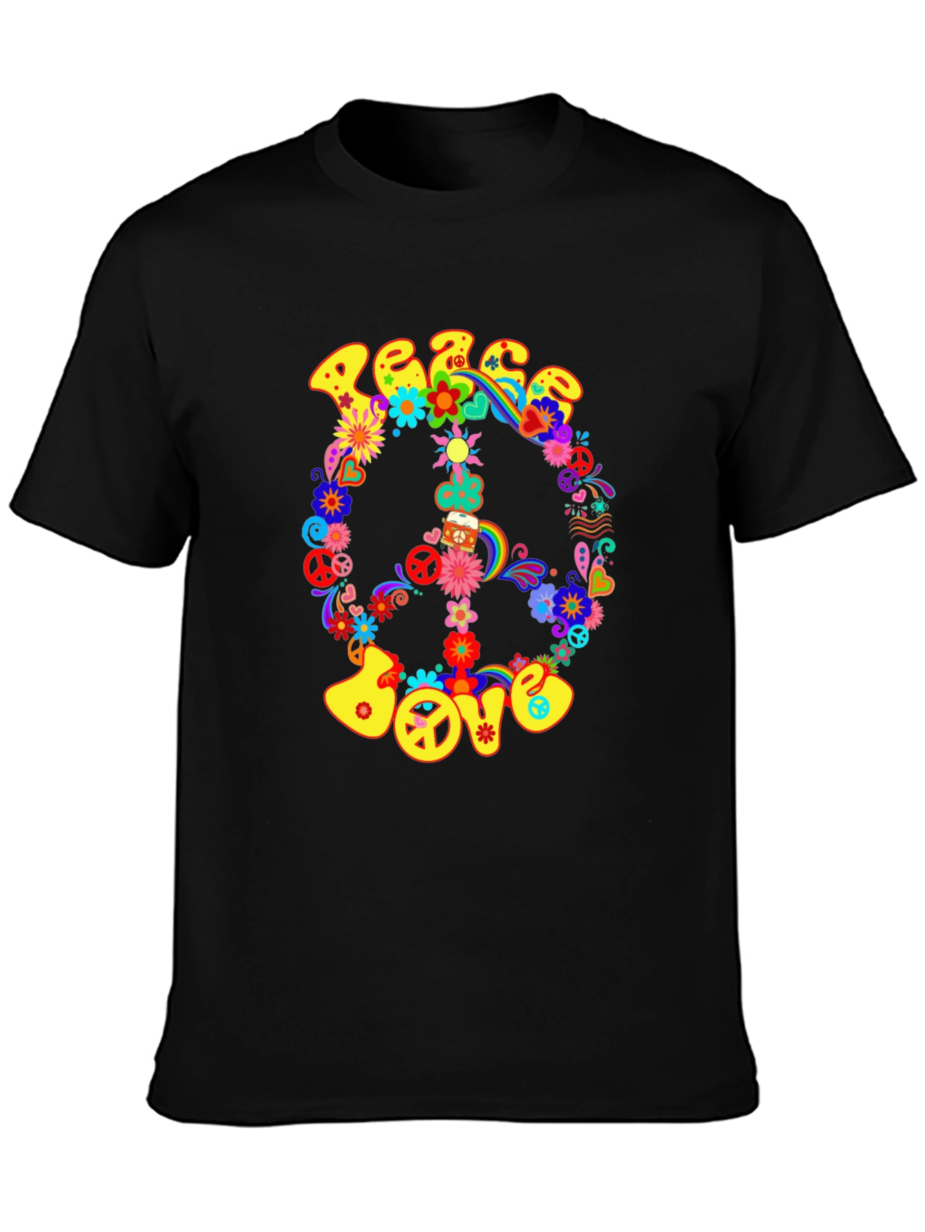 Peace & Love Graphic T-Shirt - Retro Style