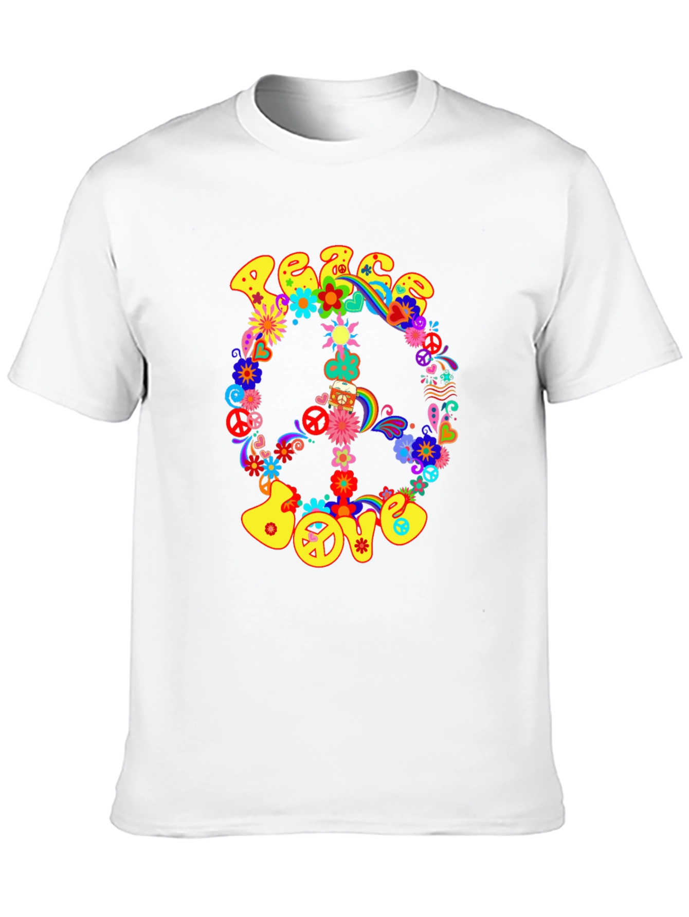 Peace & Love Graphic T-Shirt - Retro Style