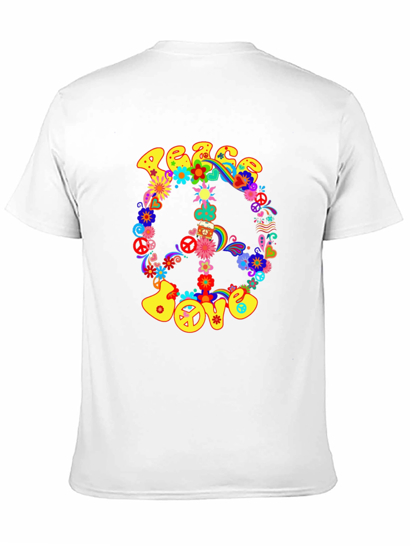 Peace & Love Graphic T-Shirt - Retro Style