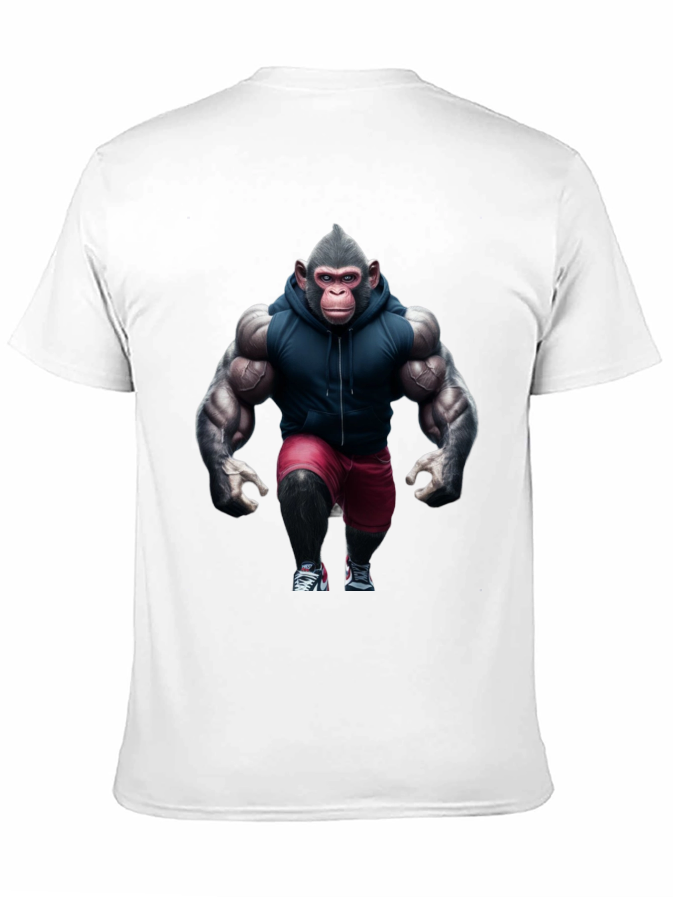 Muscle Monkey Black T-Shirt - Gym Ready Ape Design