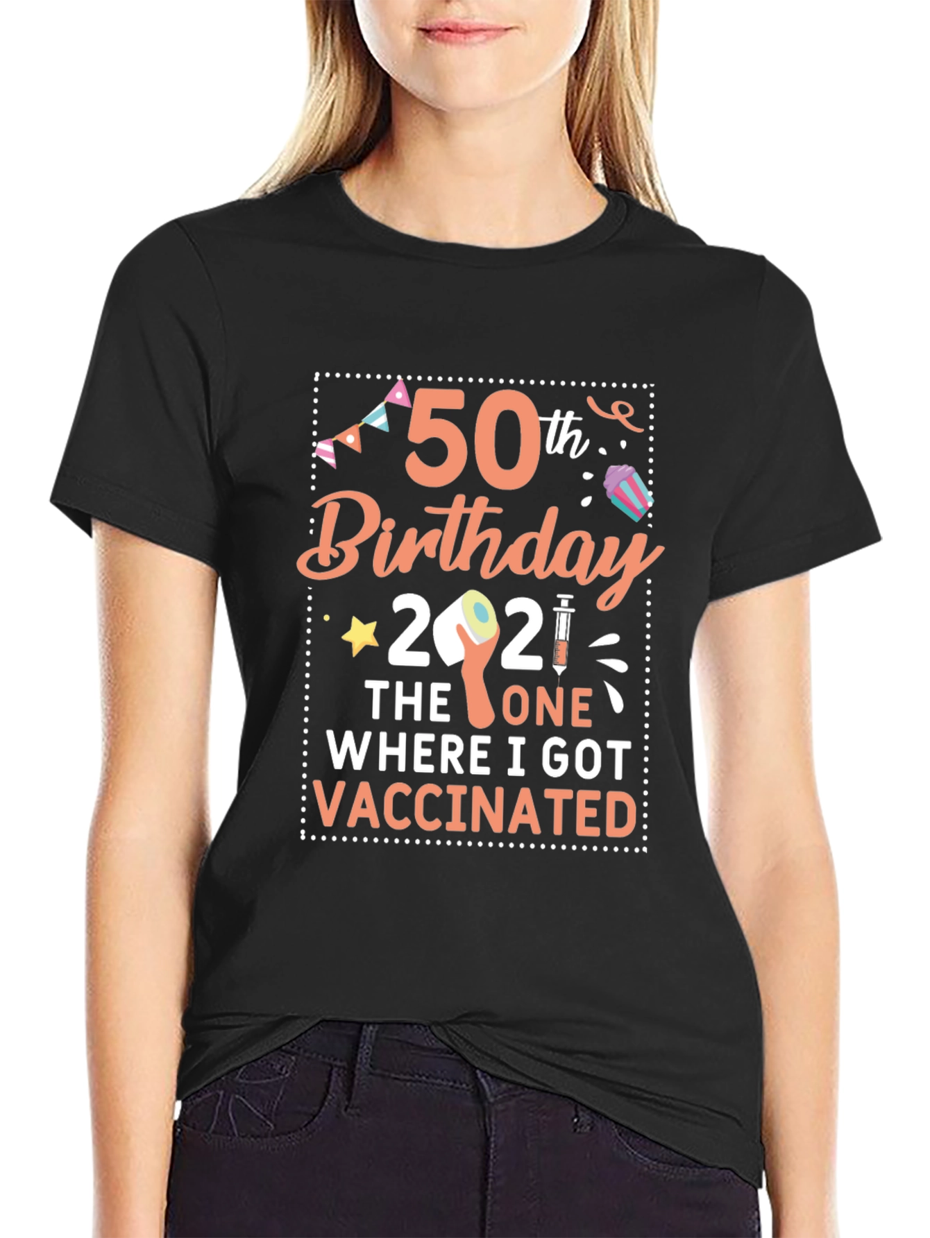 50th Birthday 2021 Vaccinated T-Shirt