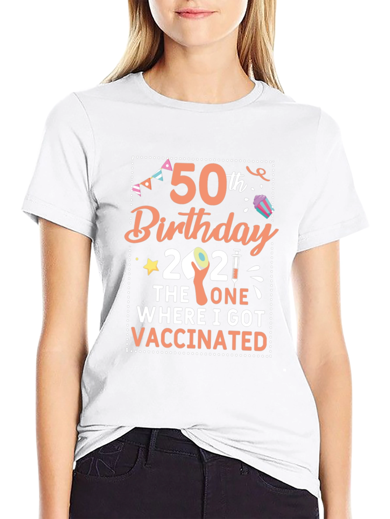 50th Birthday 2021 Vaccinated T-Shirt