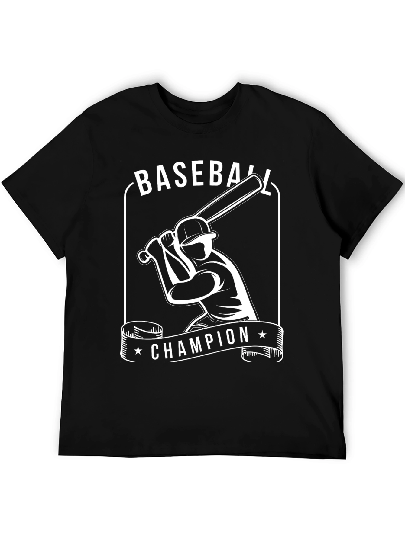 Baseball Champion Graphic Tee - Black