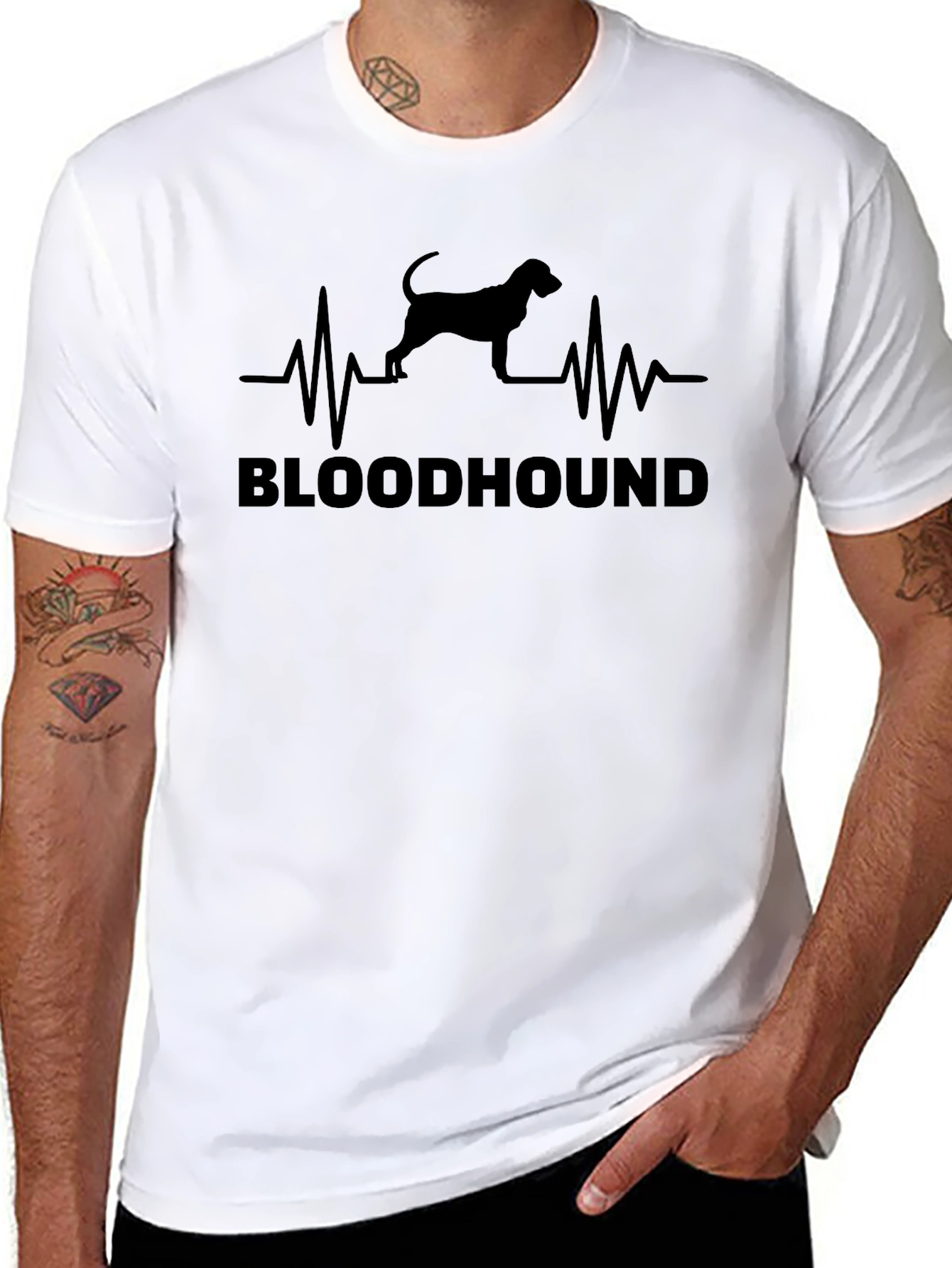 Bloodhound Heartbeat T-Shirt - Dog Lover Tee