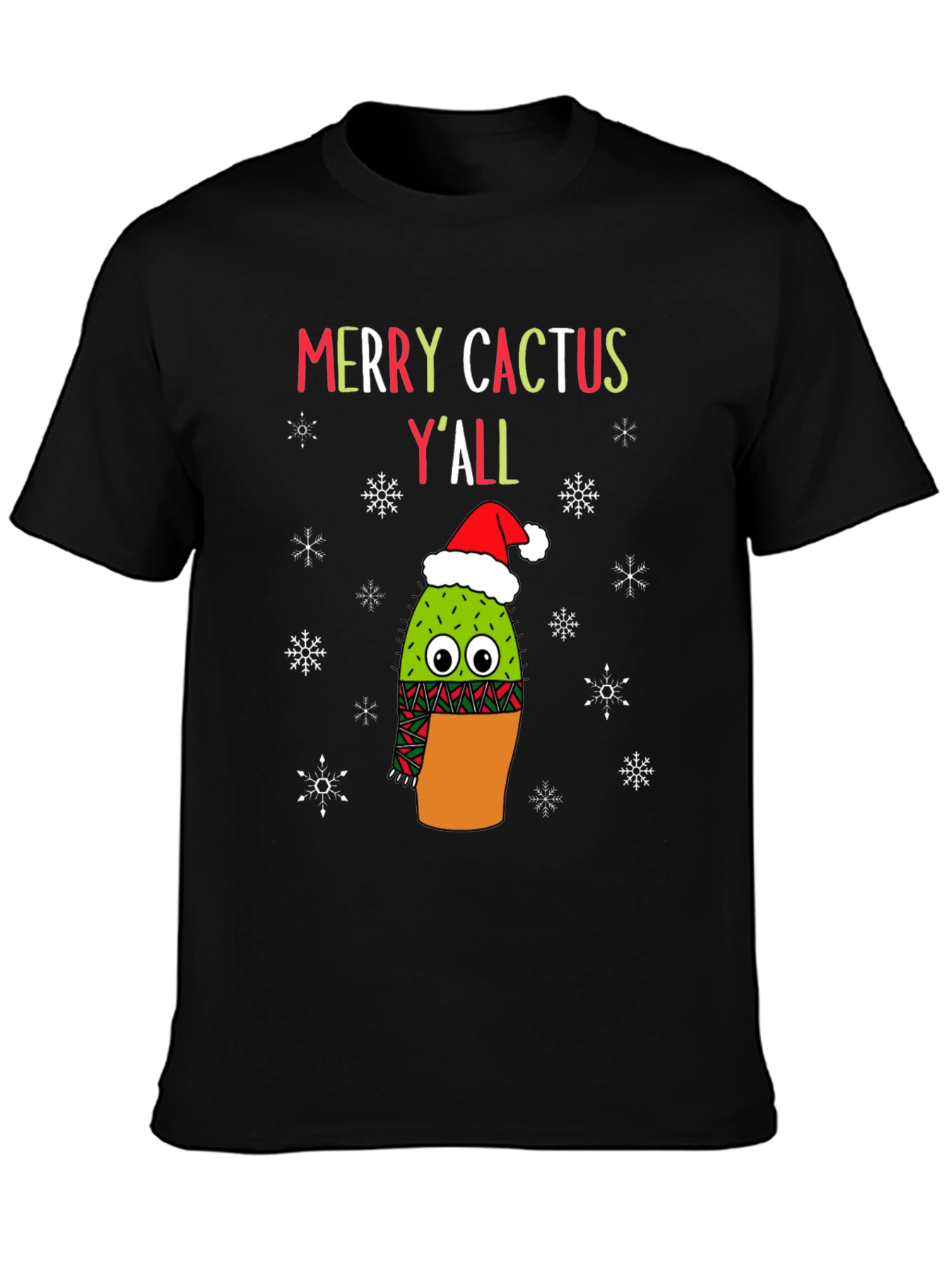 Merry Cactus Yall Christmas T-Shirt