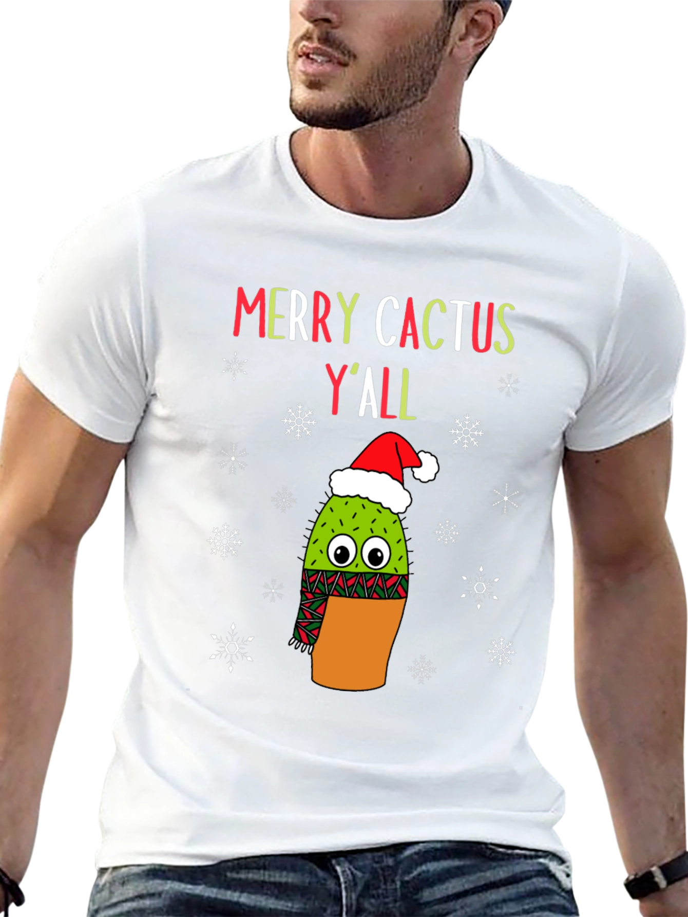 Merry Cactus Yall Christmas T-Shirt