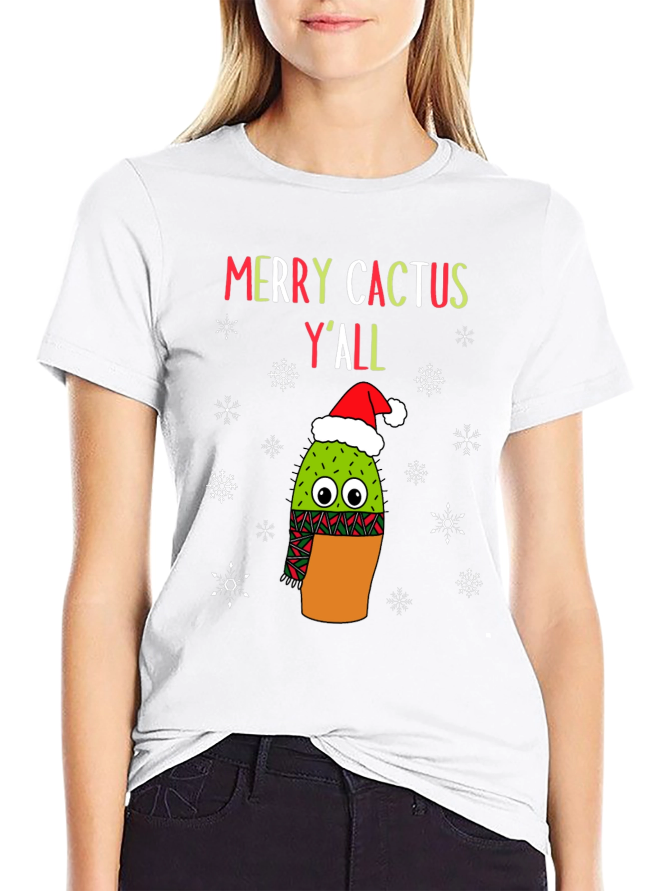 Merry Cactus Yall Christmas T-Shirt