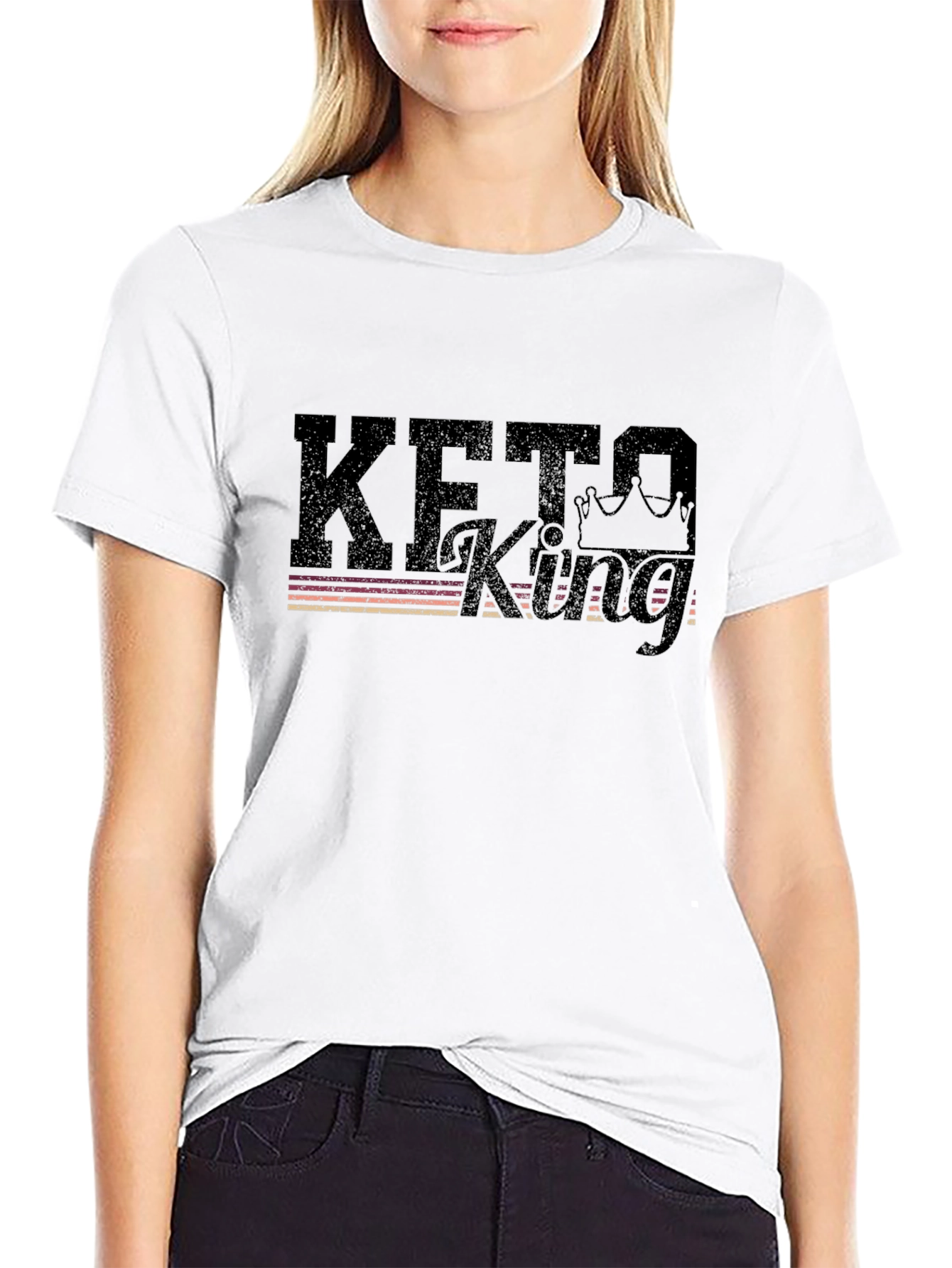 Keto King Black Graphic T-Shirt
