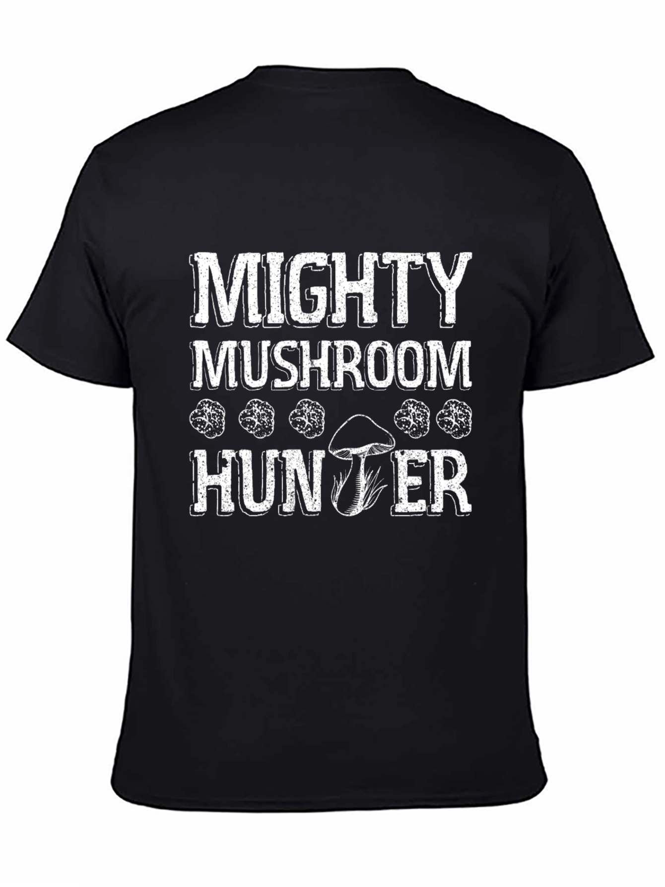 Mighty Mushroom Hunter Black T-Shirt