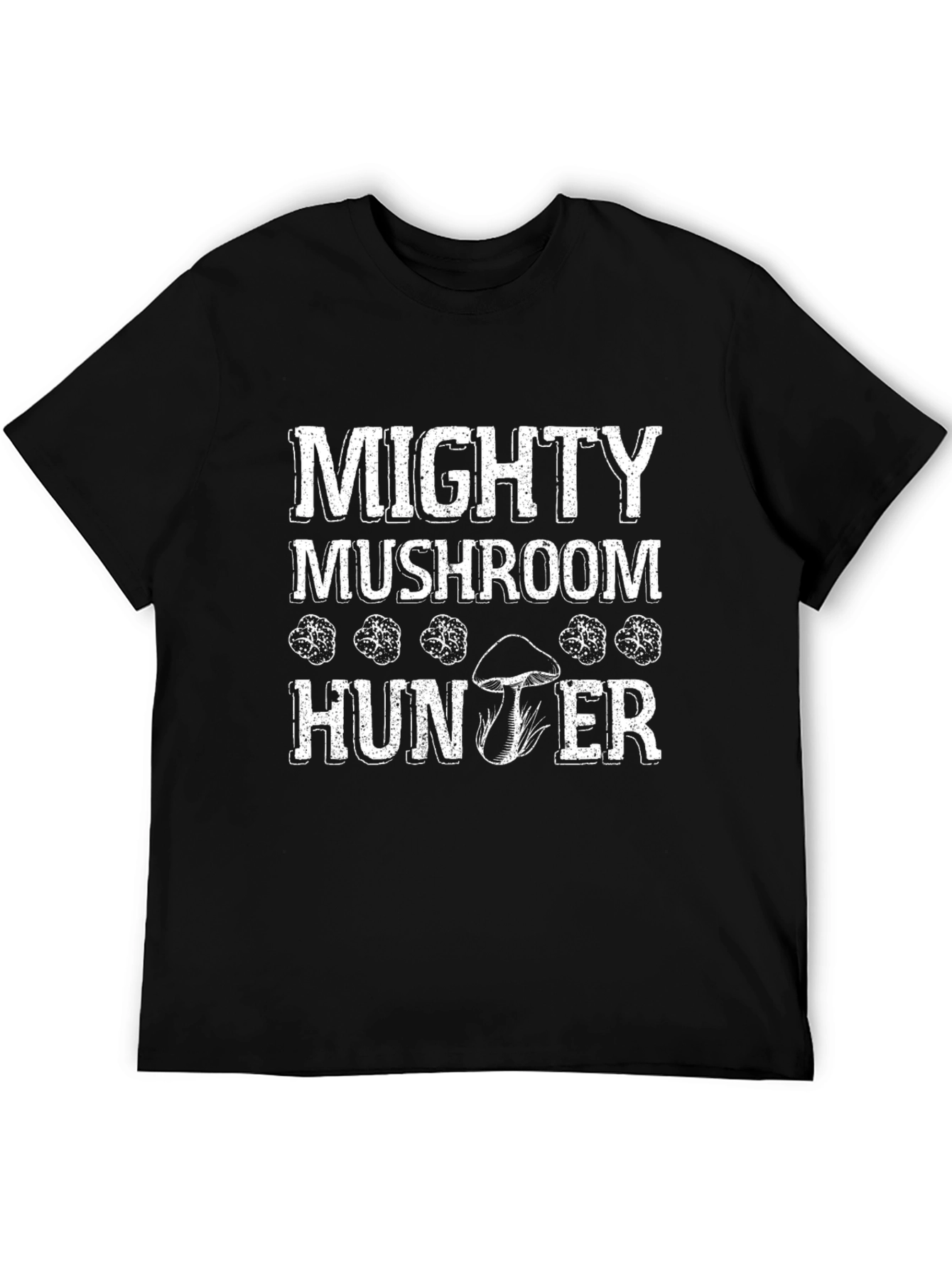 Mighty Mushroom Hunter Black T-Shirt