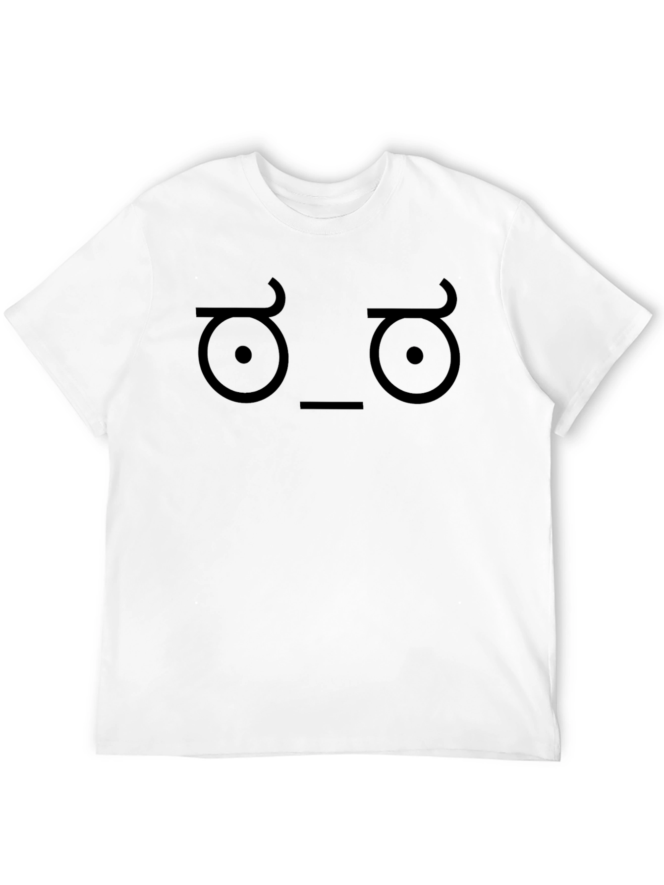 Doubtful Face Black T-Shirt - Express Yourself!