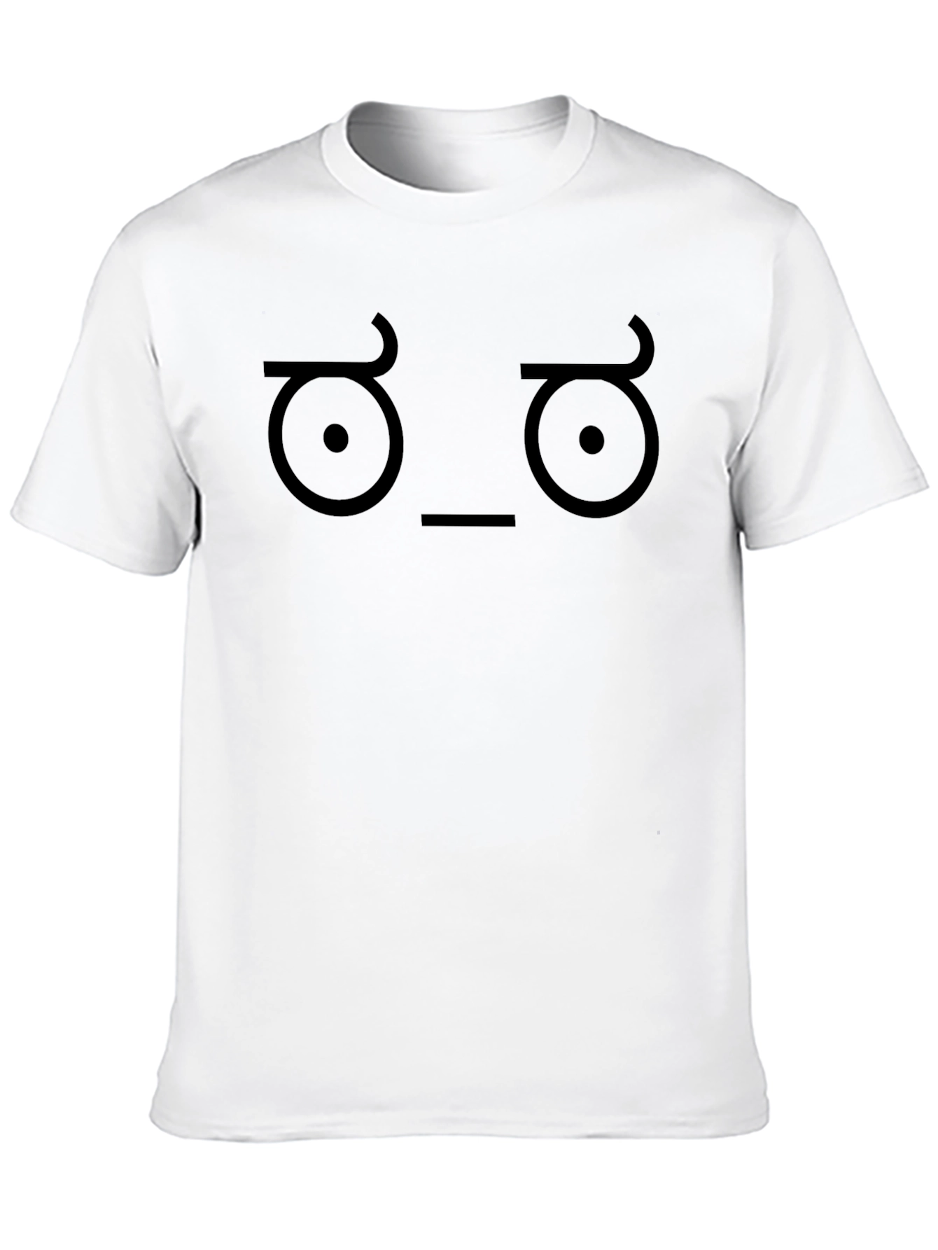 Doubtful Face Black T-Shirt - Express Yourself!