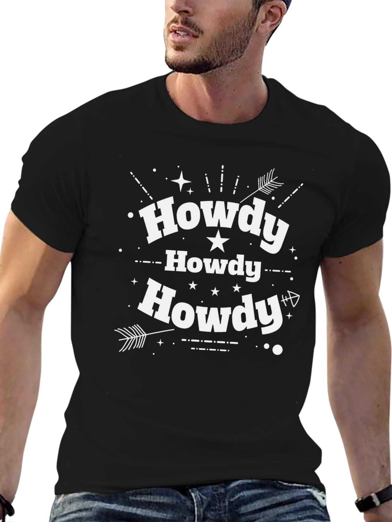 Howdy Graphic Tee - Black