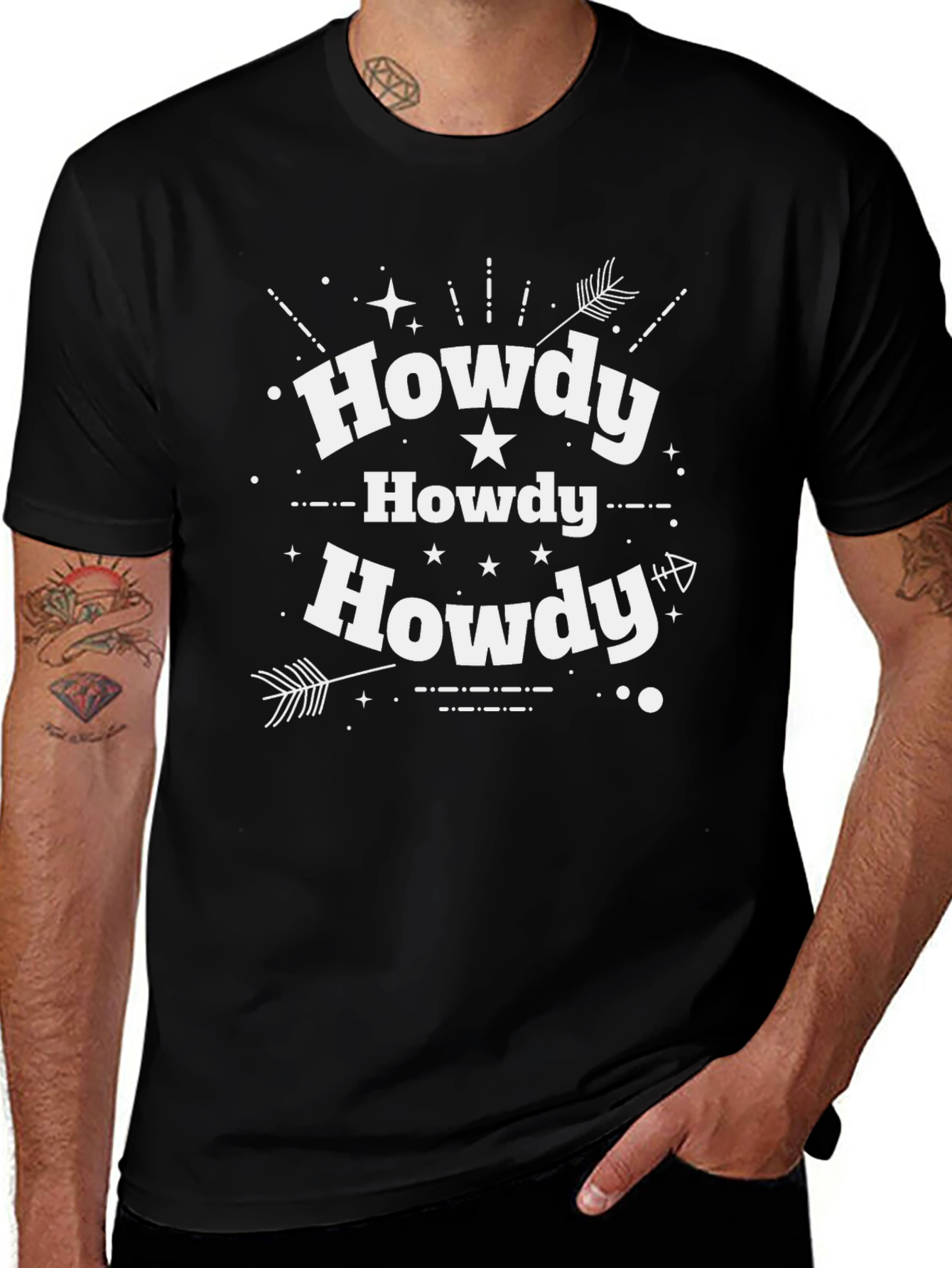 Howdy Graphic Tee - Black