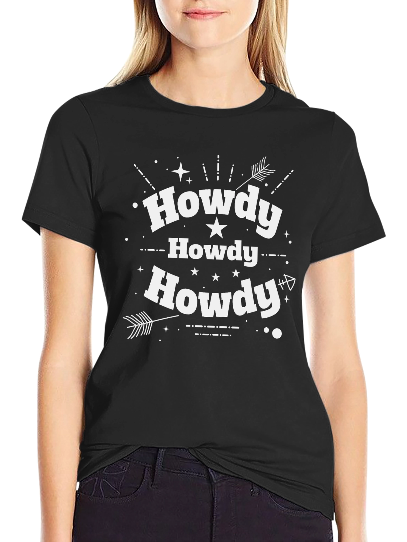 Howdy Graphic Tee - Black