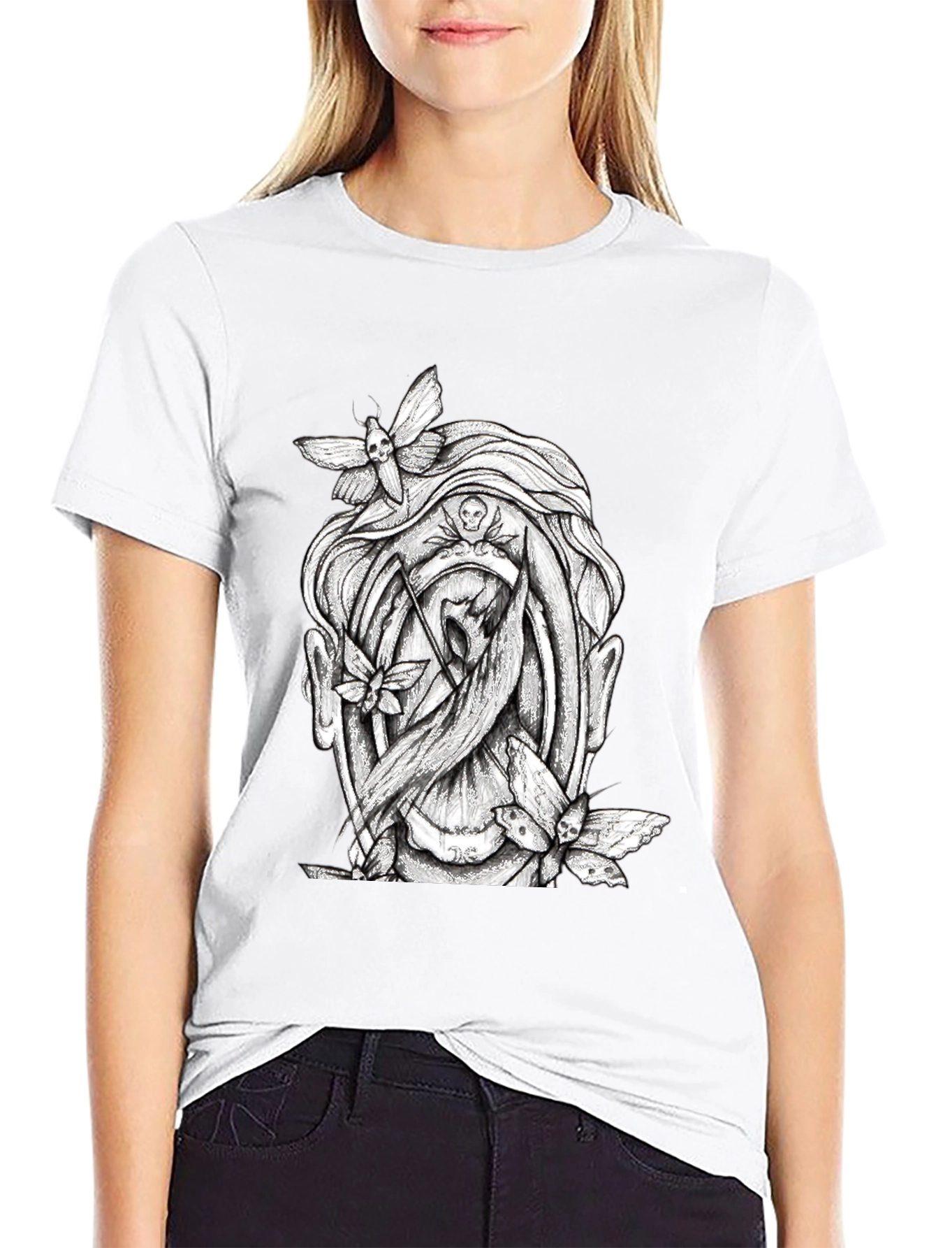 Grim Reaper & Moths Graphic Tee