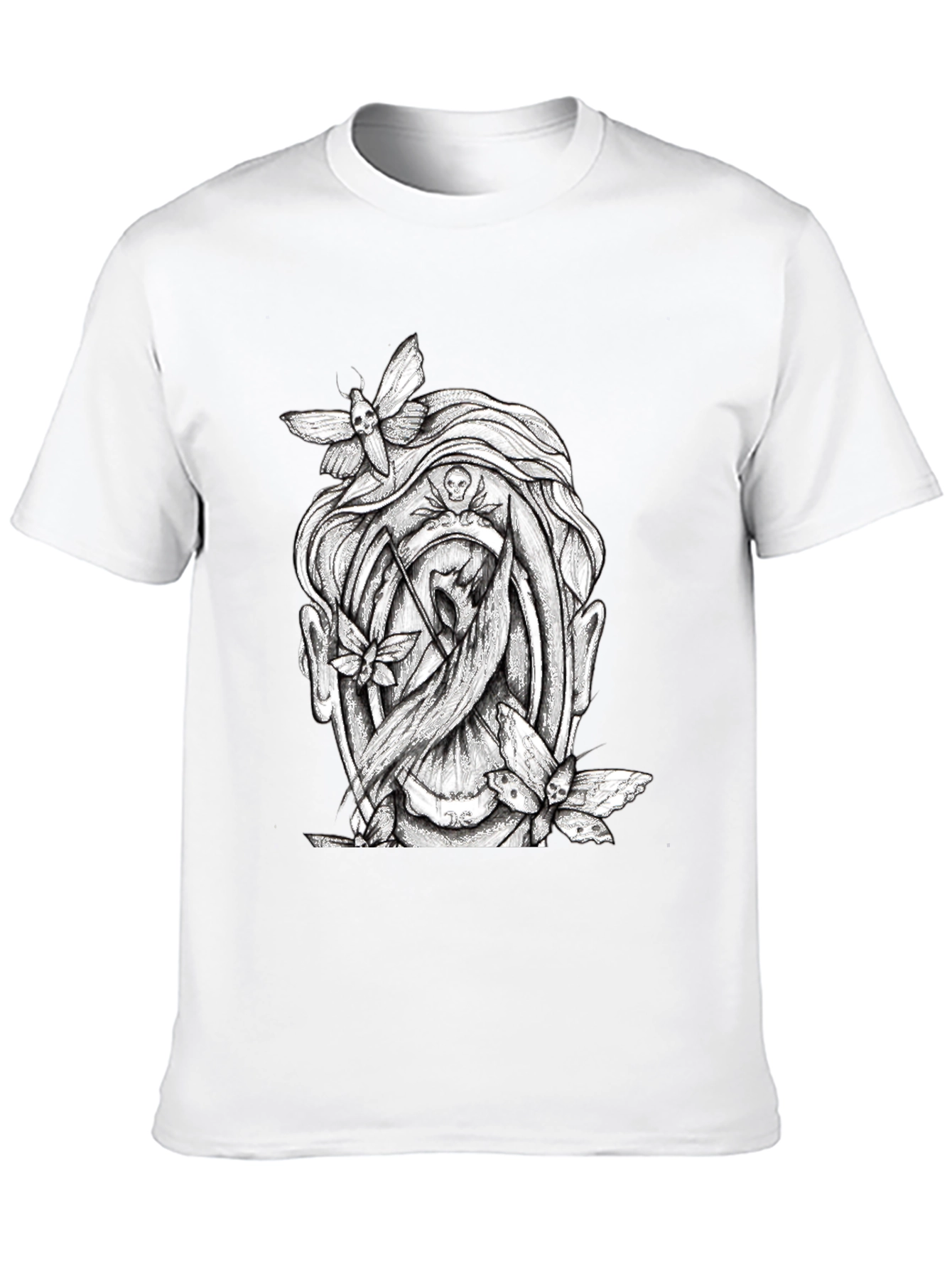 Grim Reaper & Moths Graphic Tee