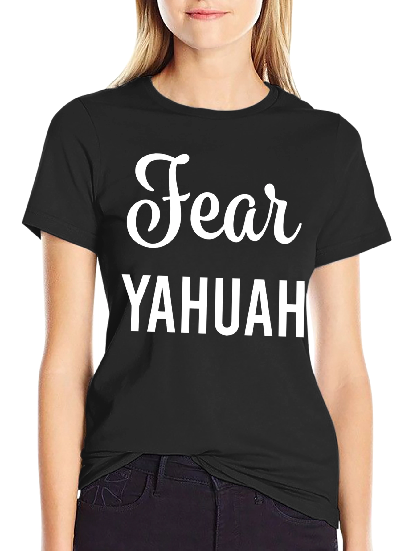 Fear YAHUAH Black T-Shirt - Christian Apparel