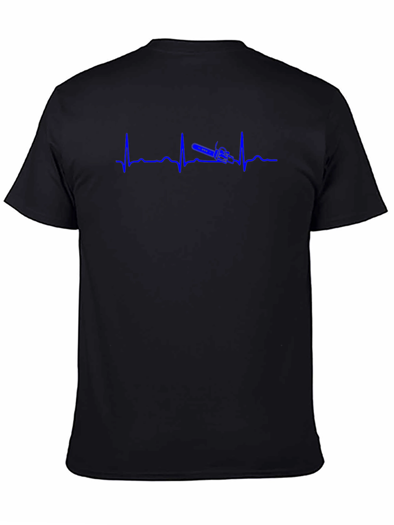 Heartbeat Chainsaw Black T-Shirt