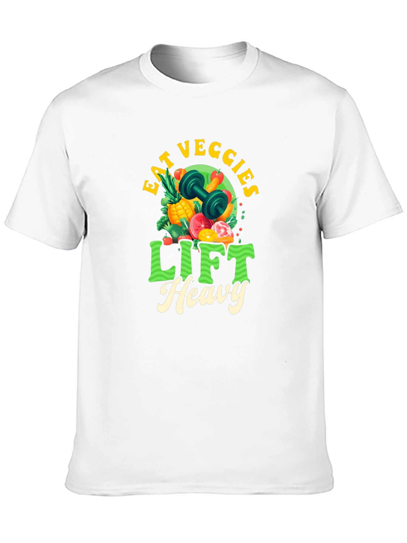 Eat Veggies Lift Heavy T-Shirt - Black
