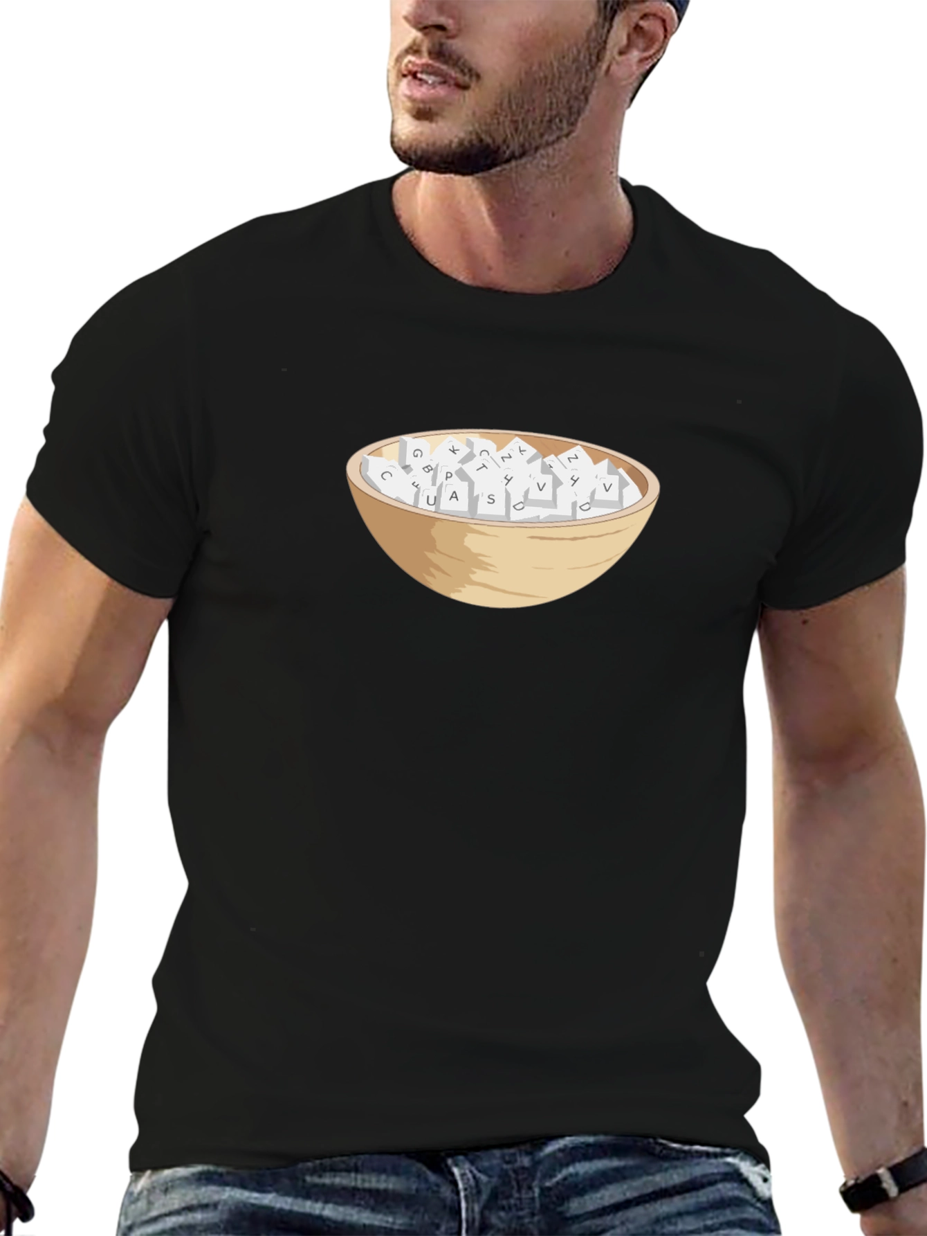 Bowl of Letters T-Shirt - Unique Graphic Tee