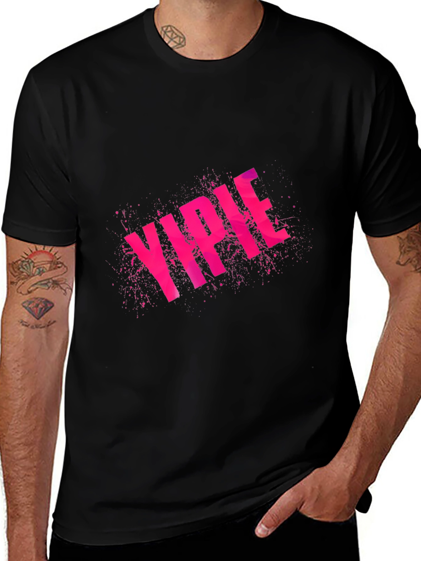 YIPEE Graphic Tee - Funky Pink Design