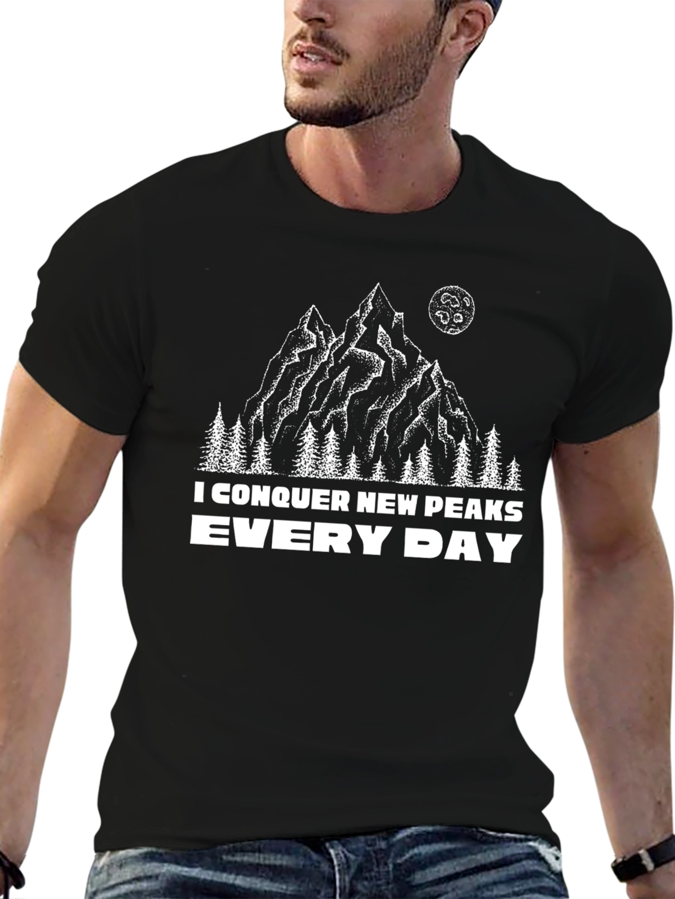 Conquer New Peaks Tee - Mountain Adventure Shirt