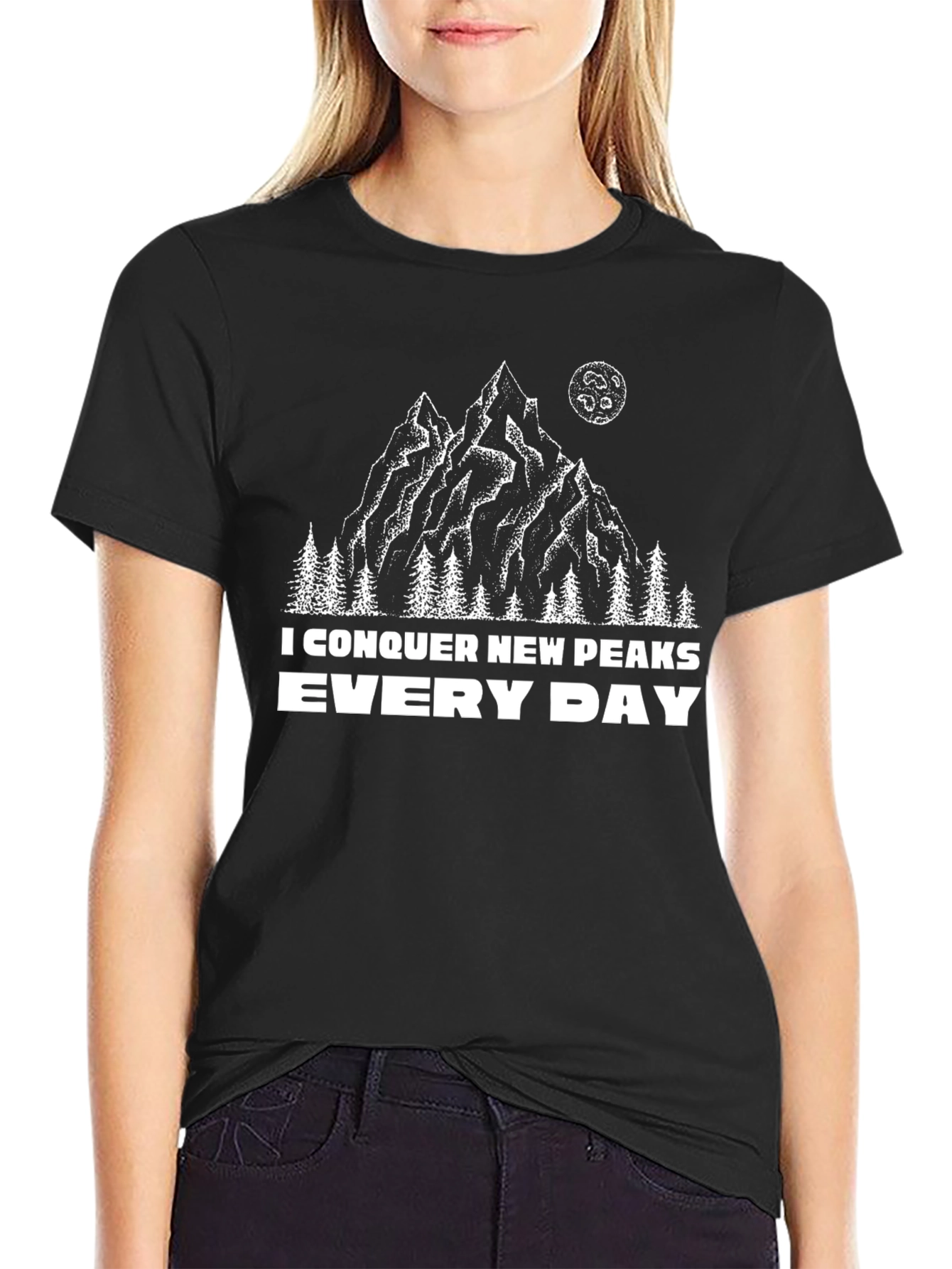 Conquer New Peaks Tee - Mountain Adventure Shirt