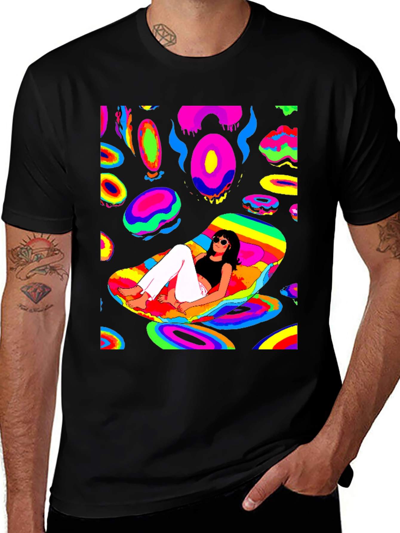 Psychedelic T-Shirt - Black Graphic Tee