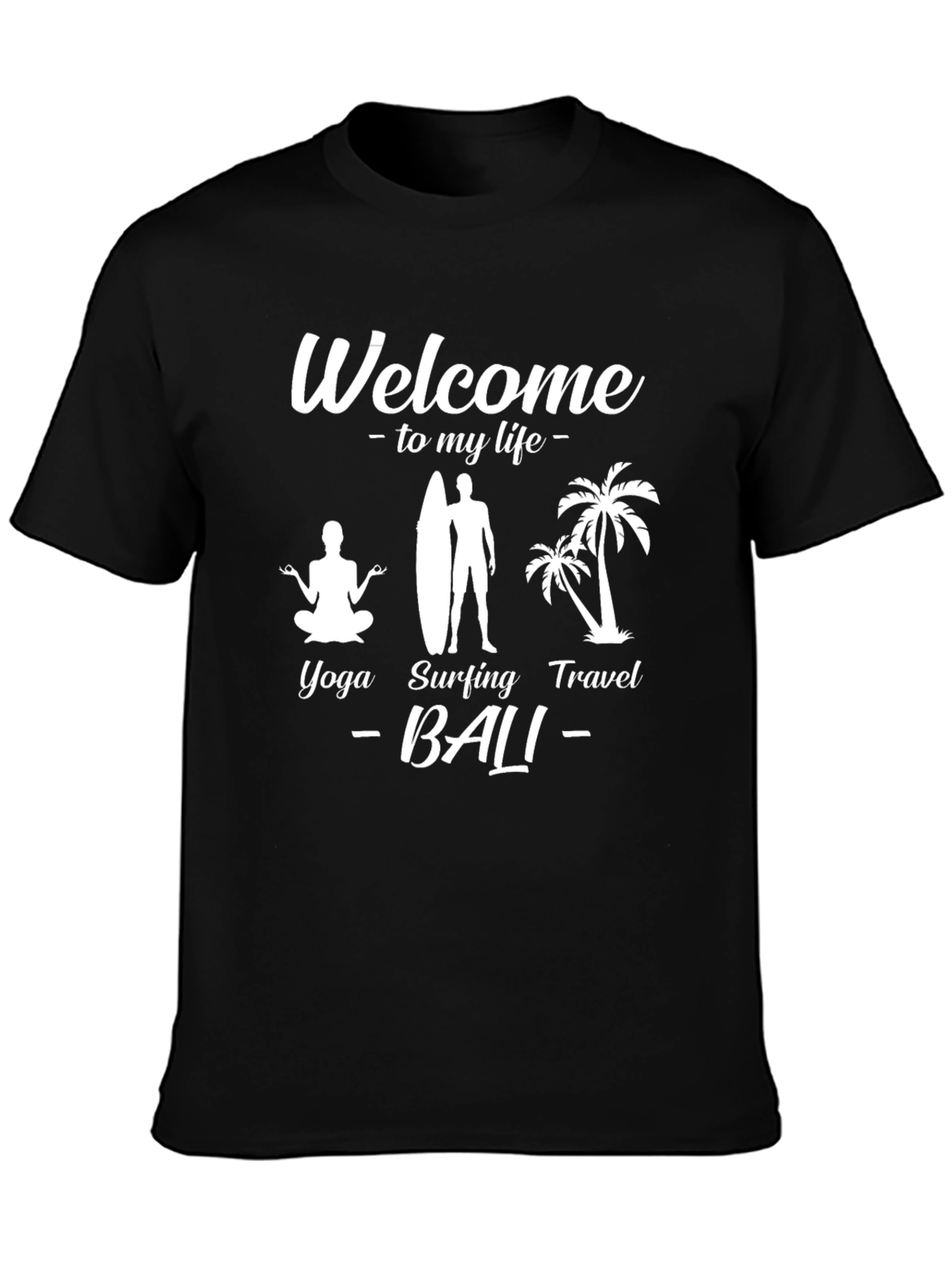 Bali Lifestyle Graphic Tee - Yoga Surfing Travel