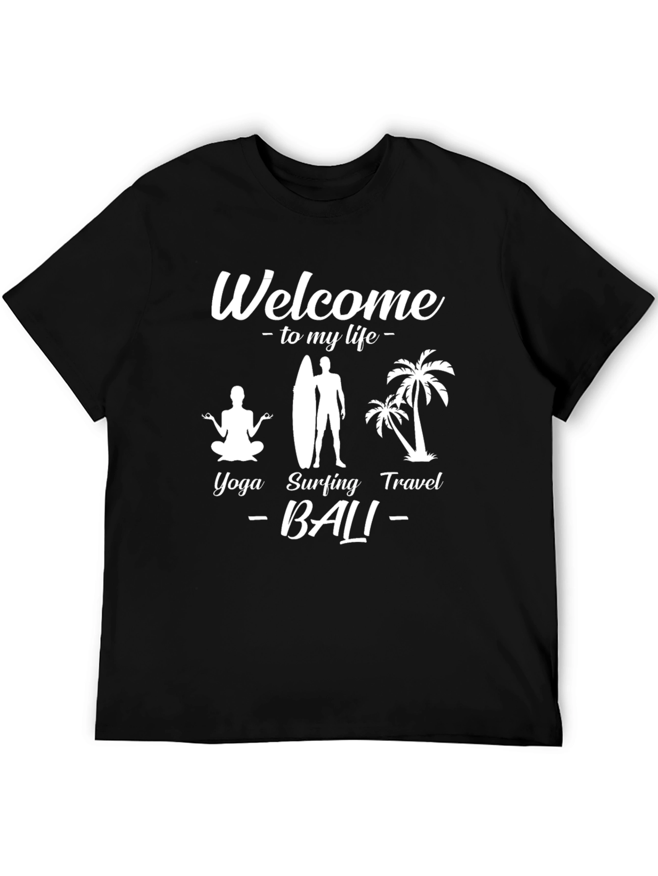 Bali Lifestyle Graphic Tee - Yoga Surfing Travel