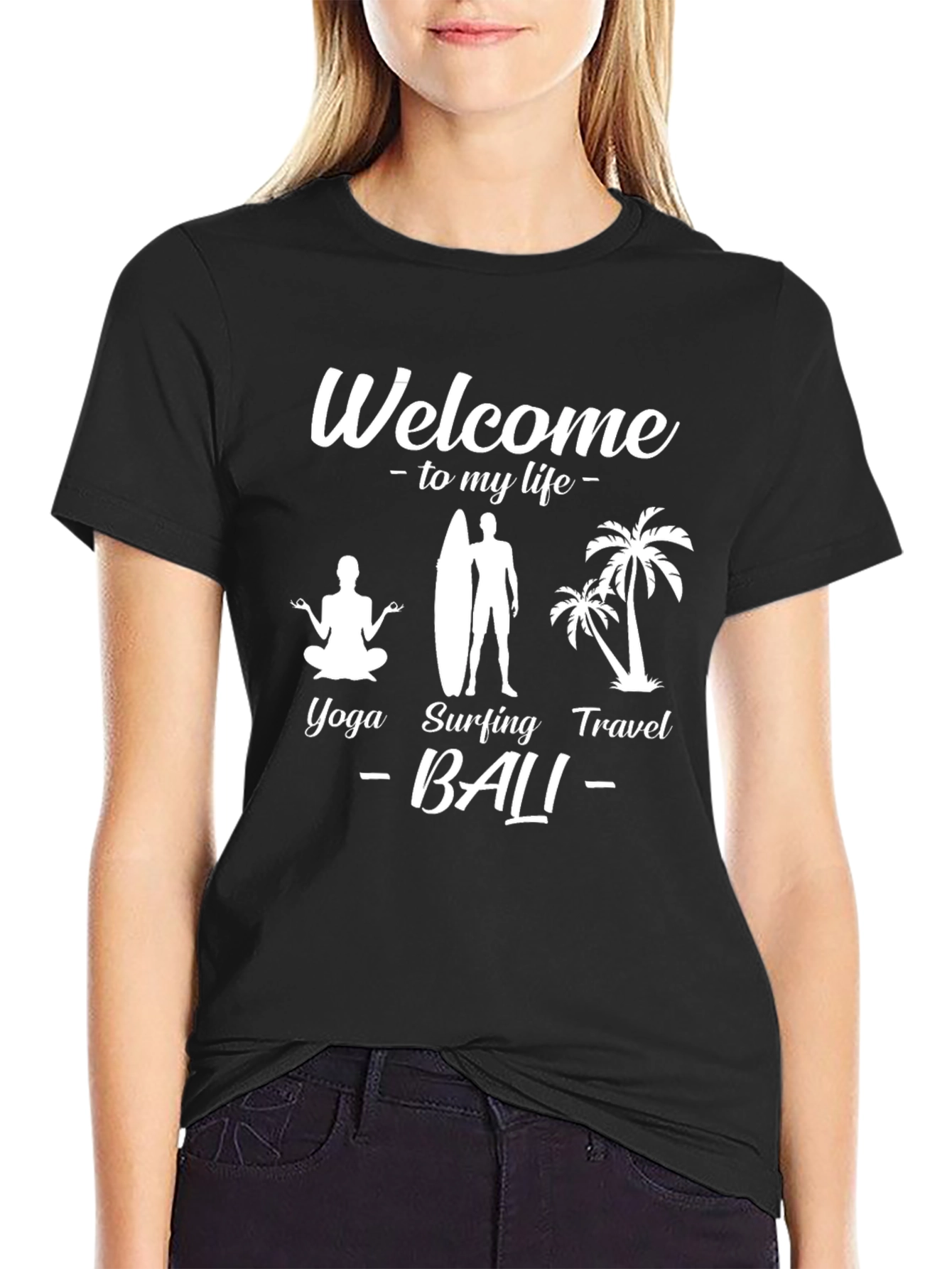 Bali Lifestyle Graphic Tee - Yoga Surfing Travel